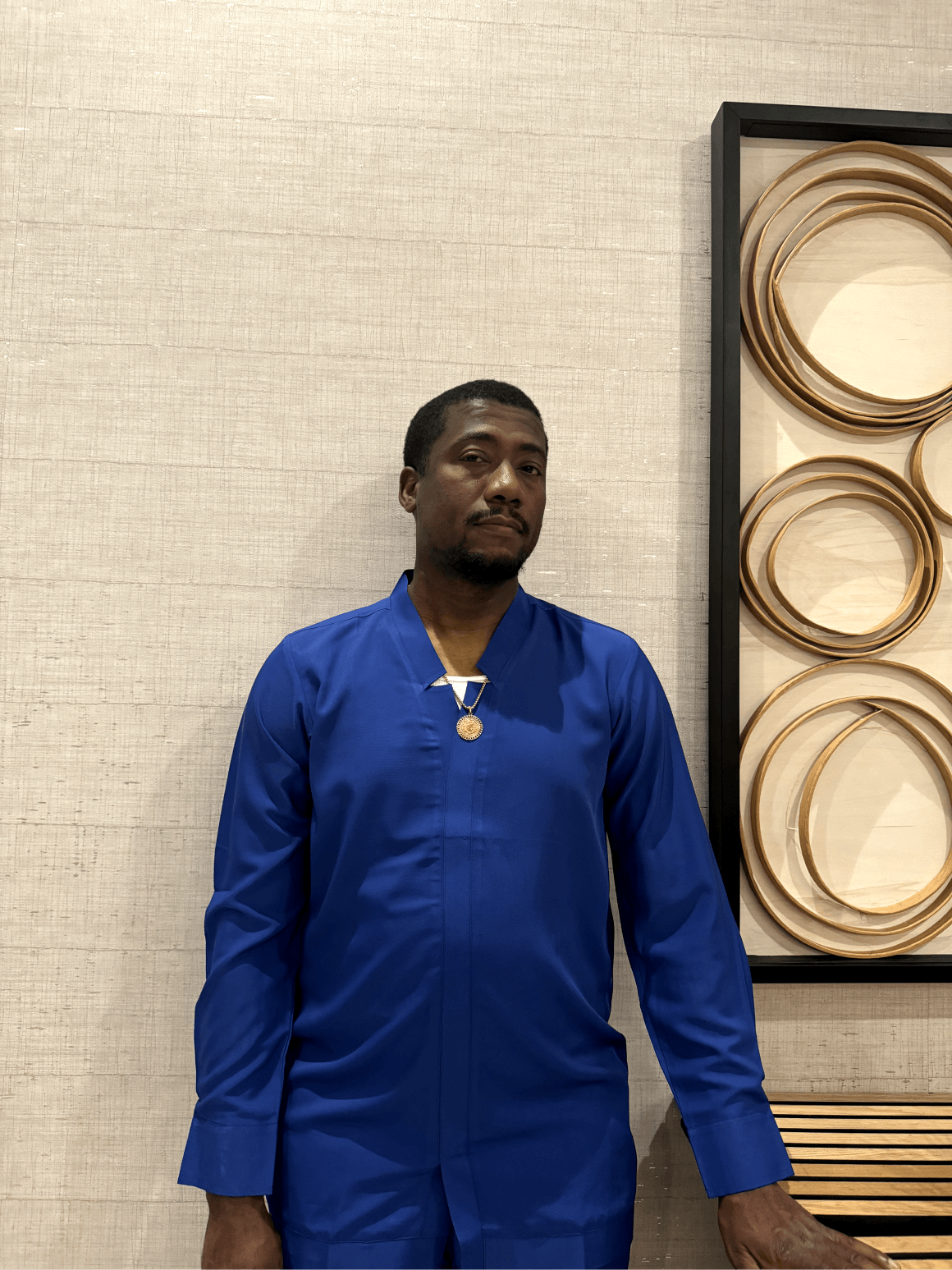 Safari Suit | Men's African Clothing | Rocky BLUE alternate view