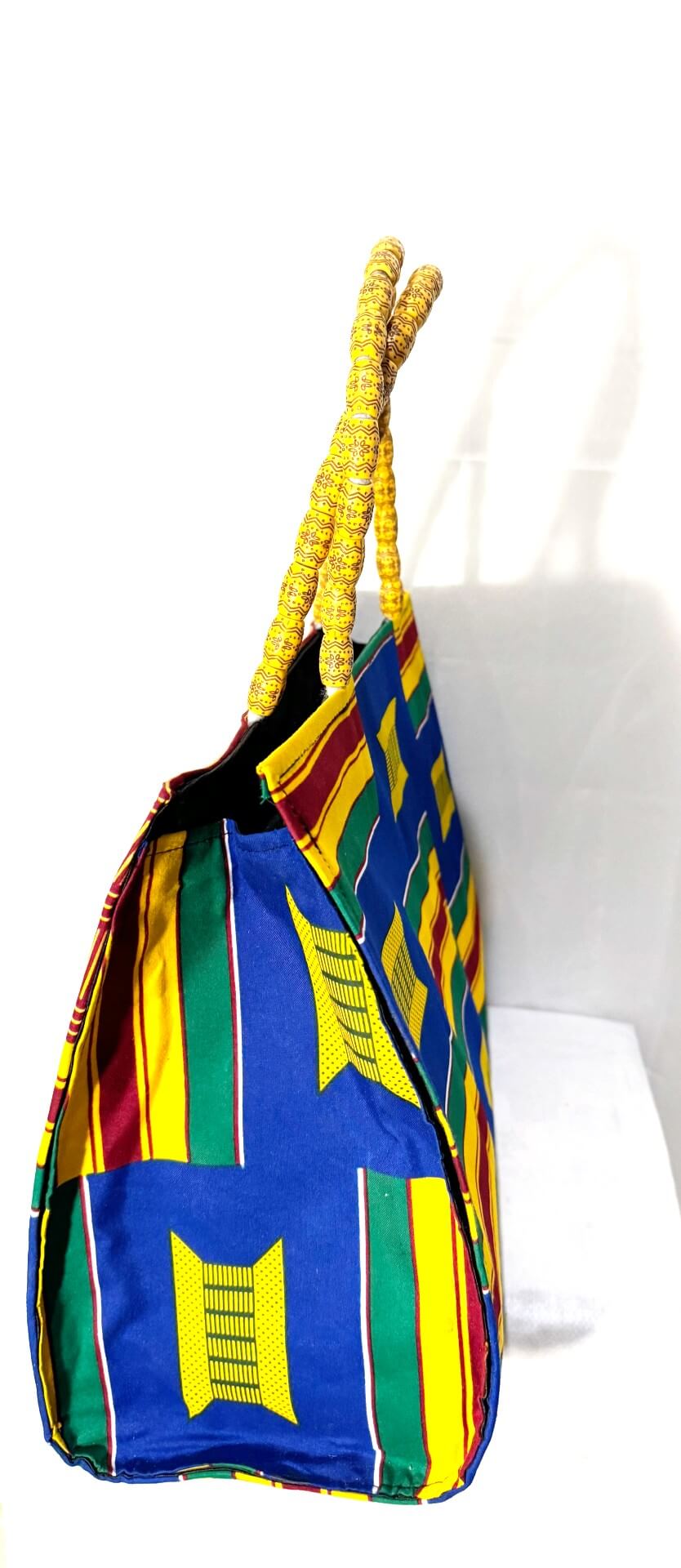 Dondon Fabric Brown/gold/blue/yellow alternate view