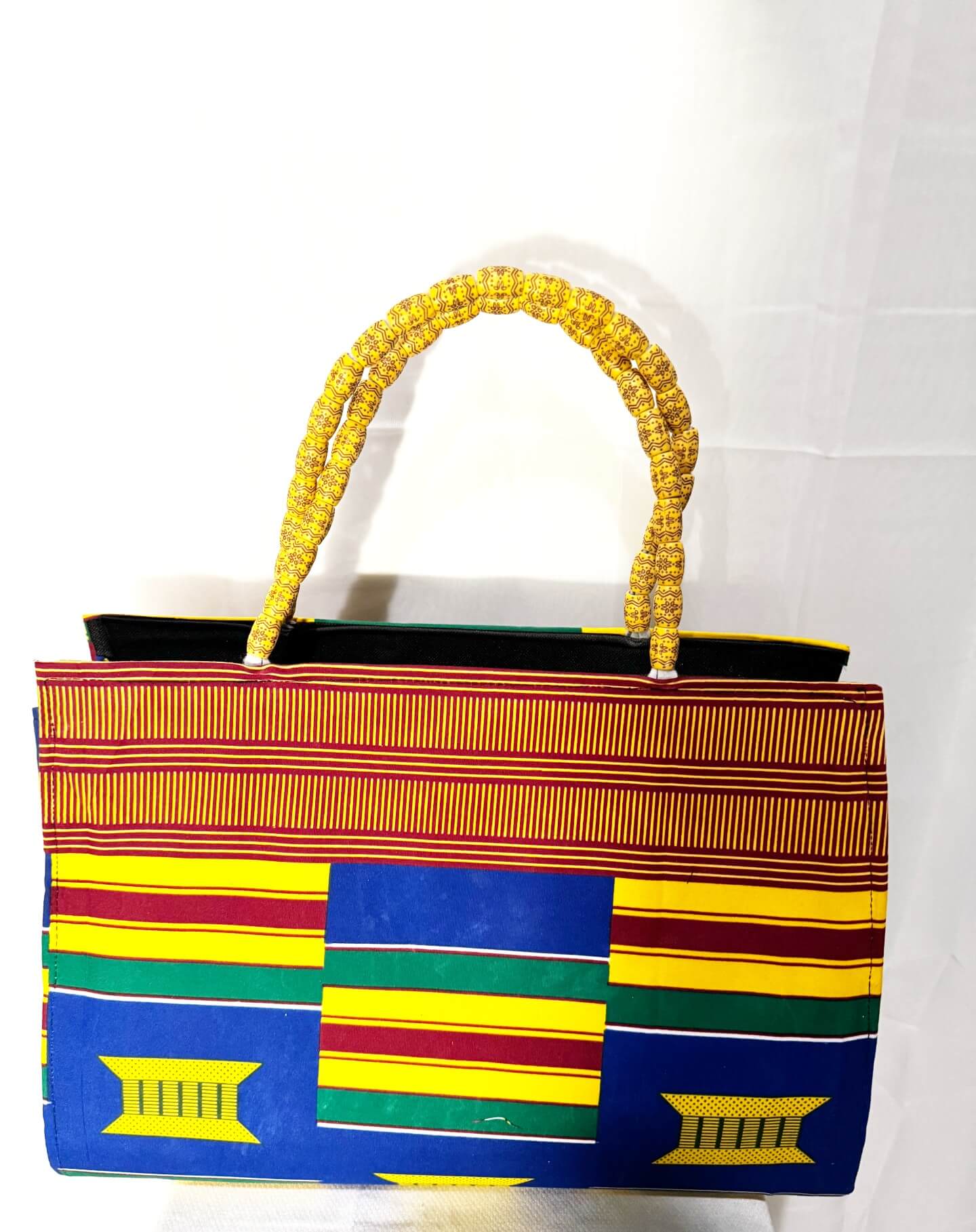 Dondon Fabric Brown/gold/blue/yellow