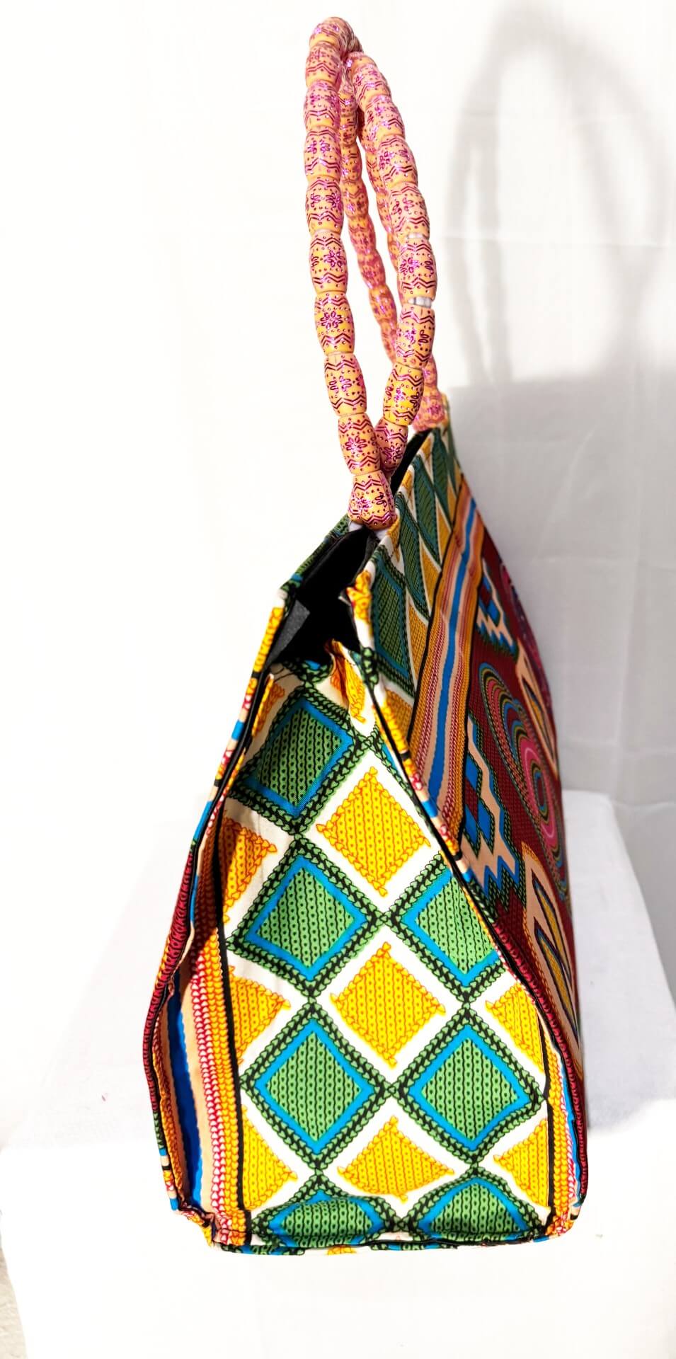 Dondon Fabric Maroon/gold/green alternate view