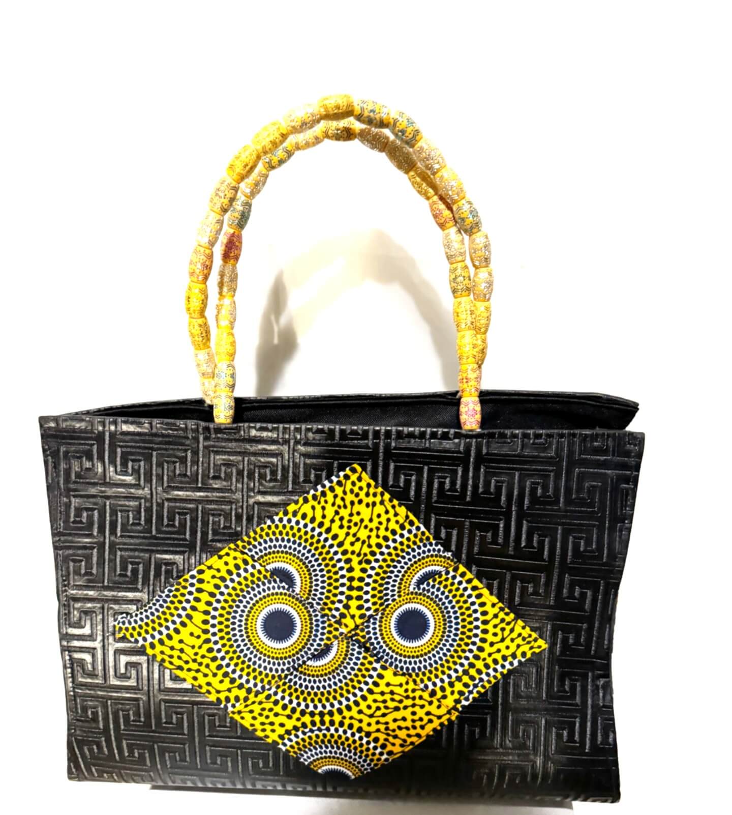Dondon Leather Black/yellow/gray
