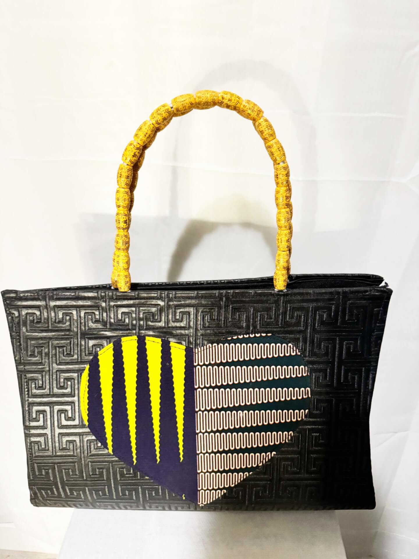 Dondon Leather Black/yellow/brown