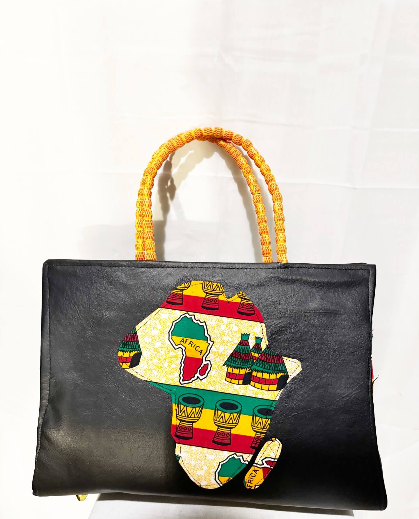 Dondon Leather Black/yellow/green/red