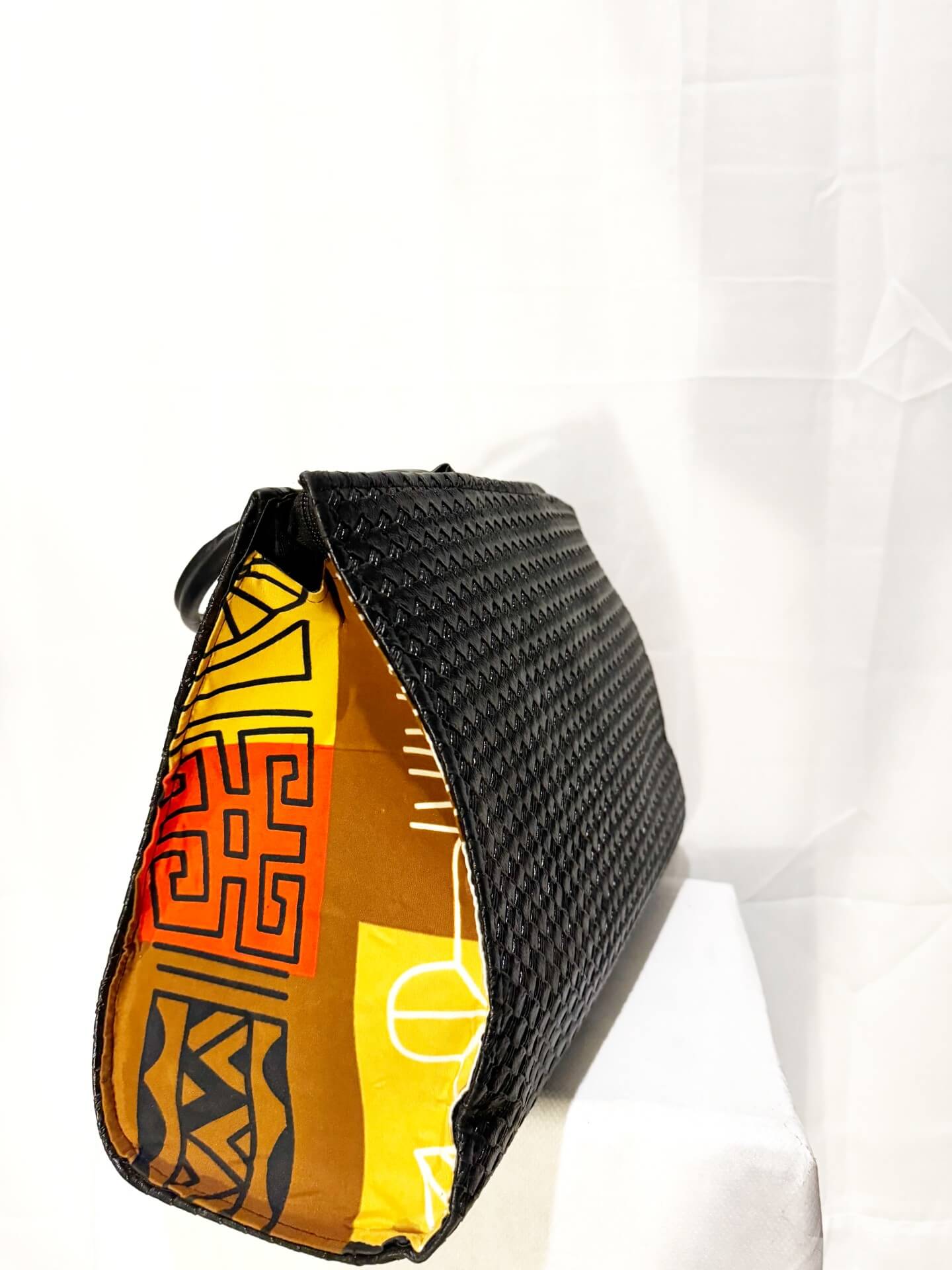 Dondon Leather Black/brown/yellow