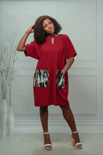 Amaya Short Dress Red