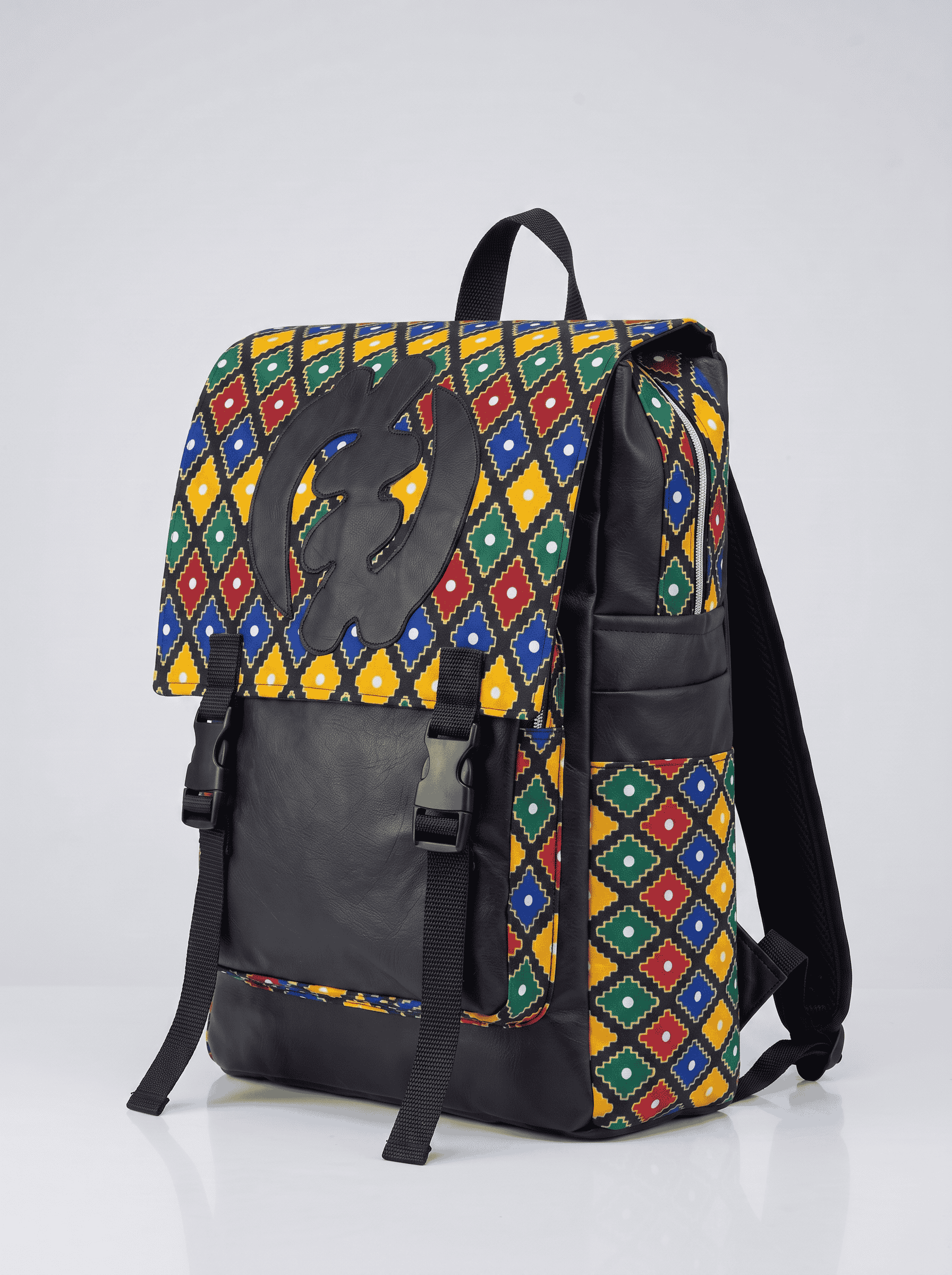 Afrocentric Backpack – Ankara Design | Leather Style