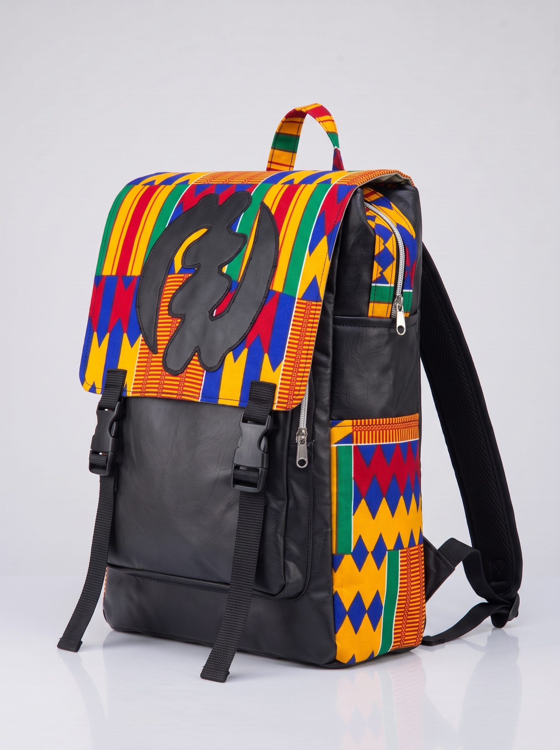 Afrocentric Backpack – Ankara Flap Design | Classic Style