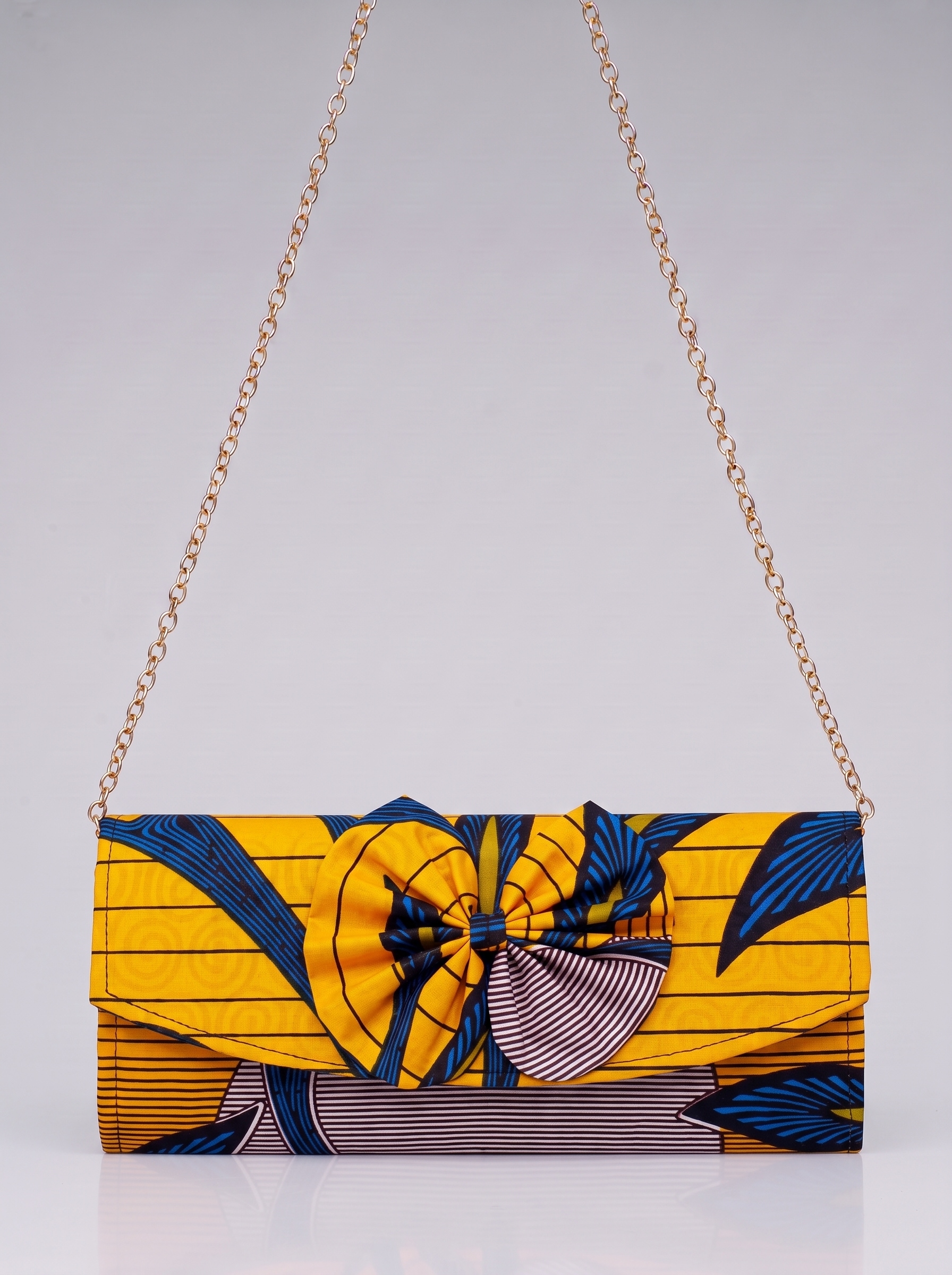 Chain Strap Shoulder Bag – African Print Clutch | Azara
