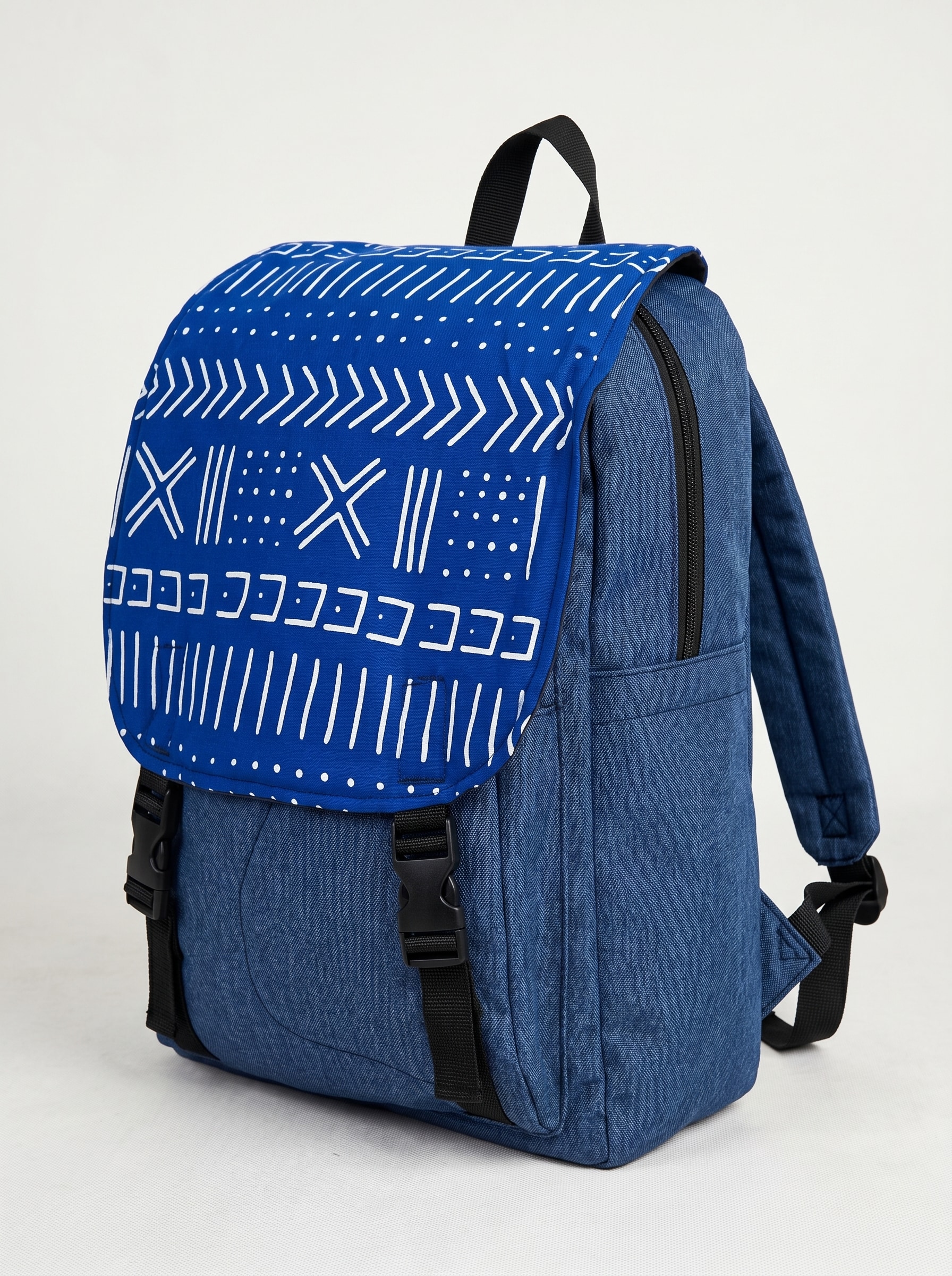 Denim Backpack – African Print | Xhosa
