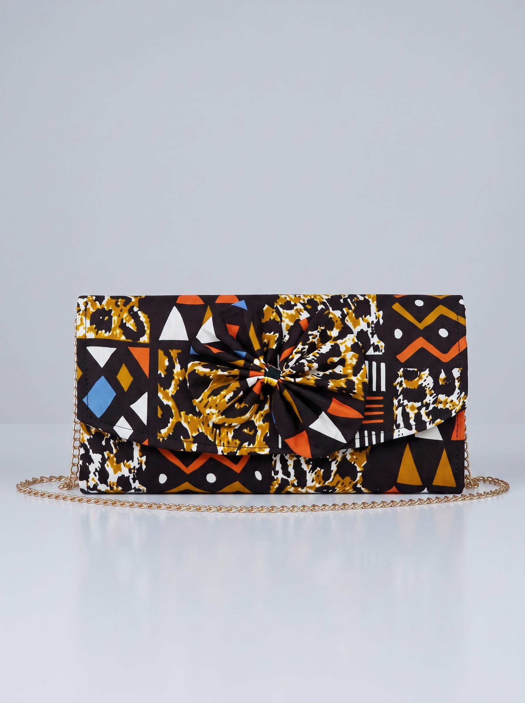 Chain Strap Shoulder Bag – African Print Clutch | Afua
