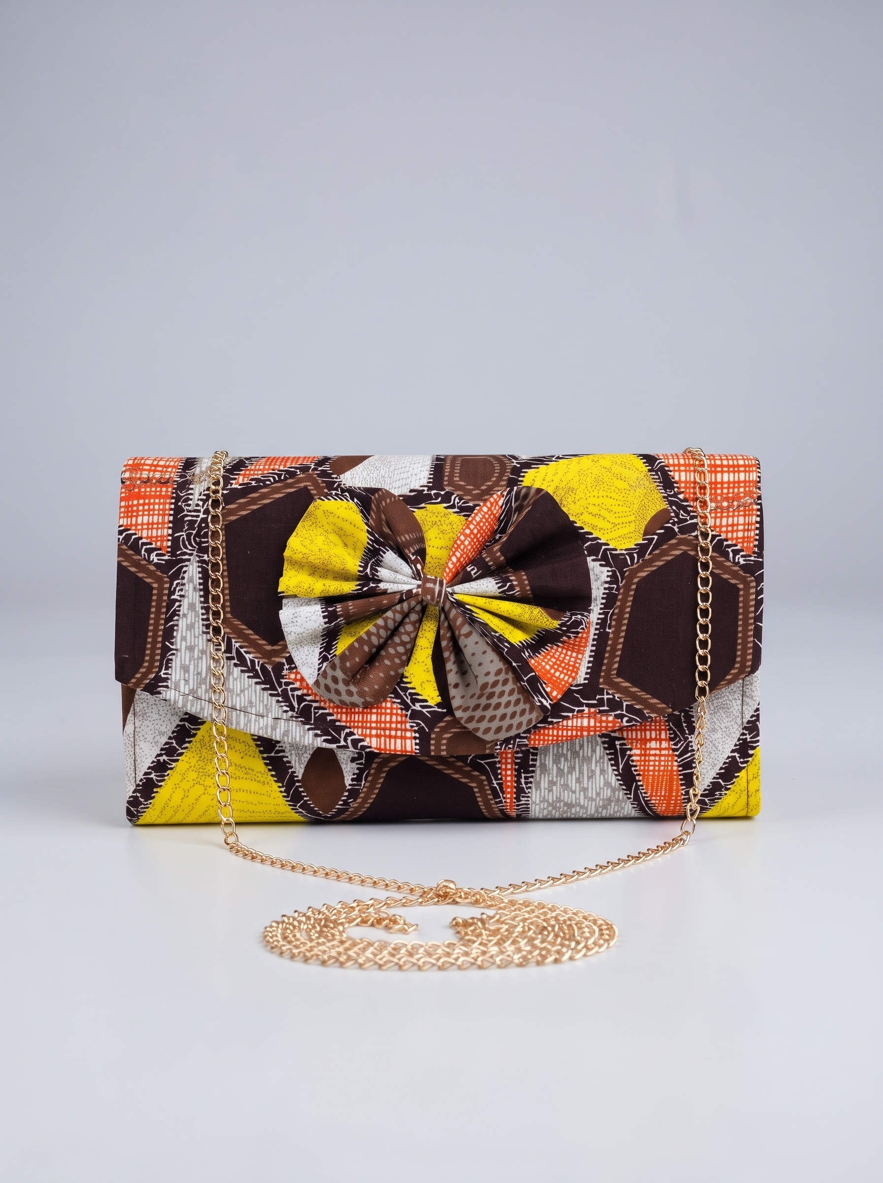 Chain Strap Shoulder Bag – African Print Clutch | Afrakoma