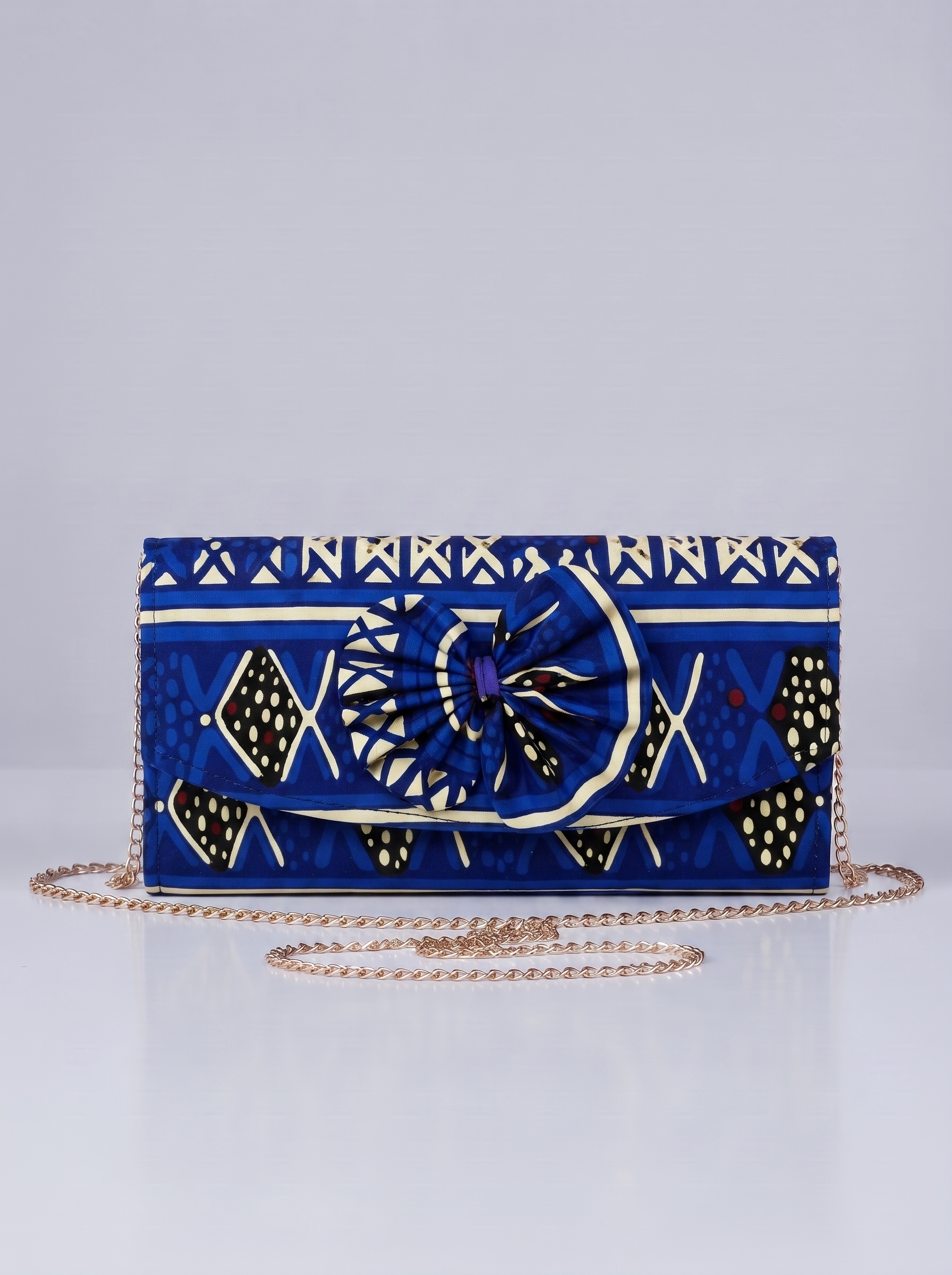 Chain Strap Shoulder Bag – African Print Clutch | Boahemaa