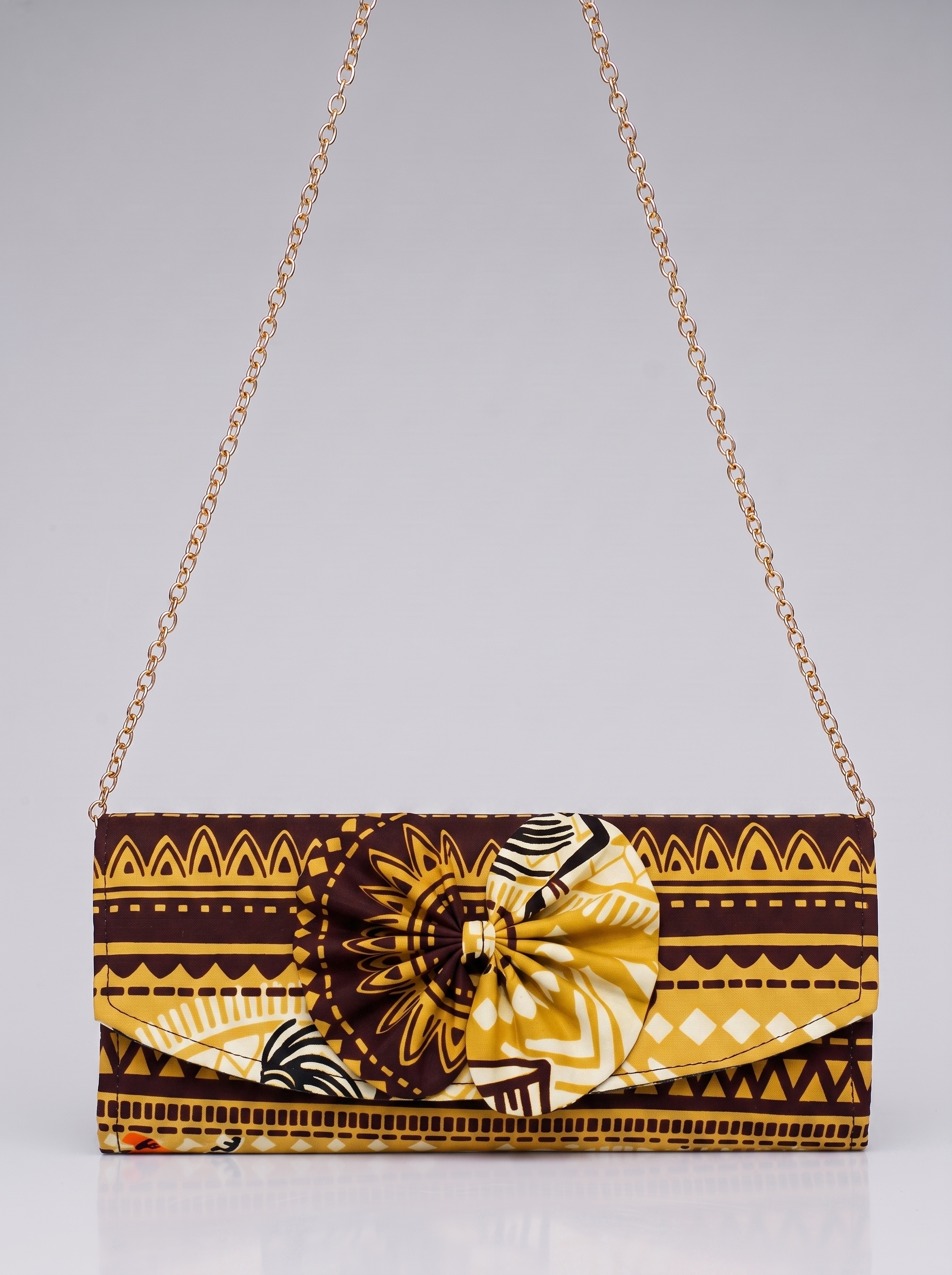 Chain Strap Shoulder Bag – African Print Clutch | Konadu