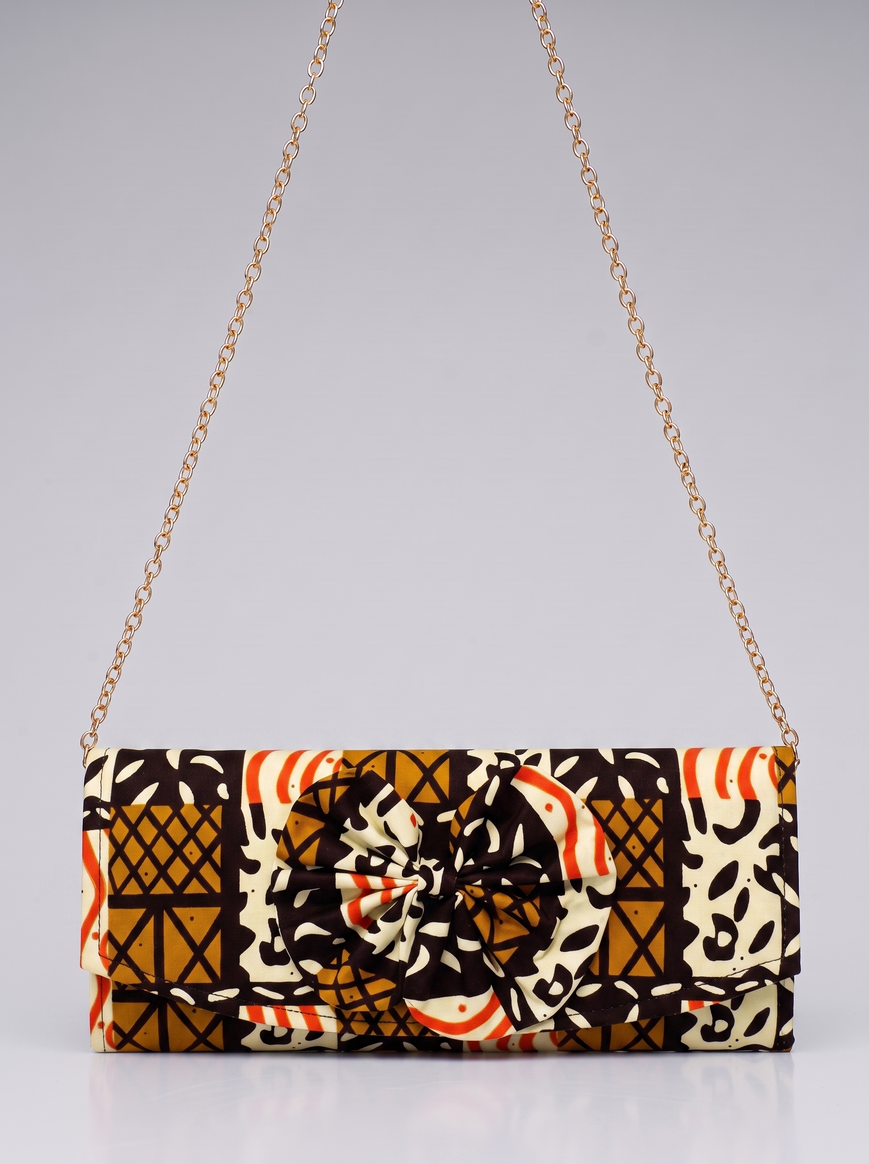 Chain Strap Shoulder Bag – African Print Clutch | Ayikailey