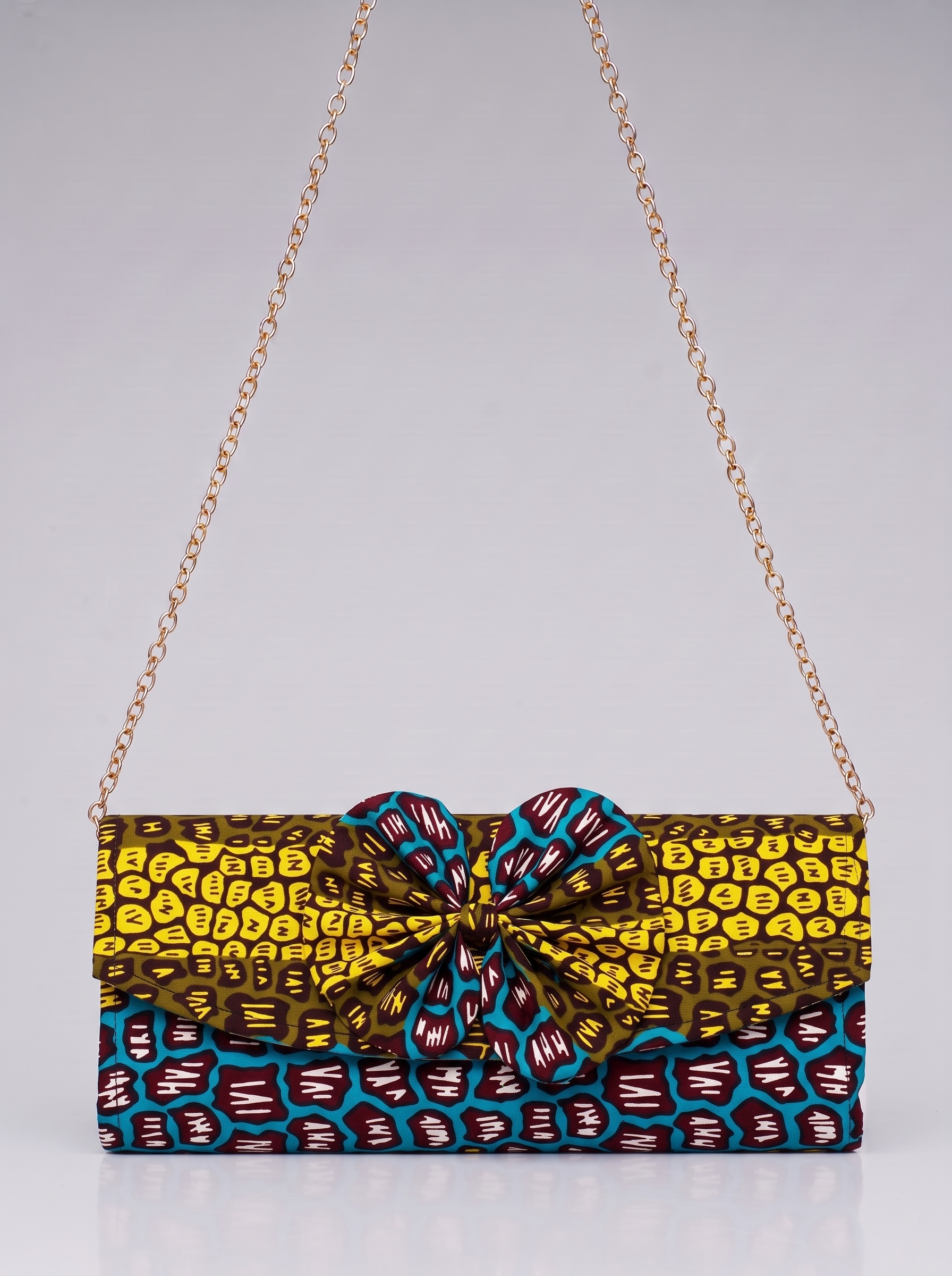 Chain Strap Shoulder Bag – African Print Clutch | Naadu