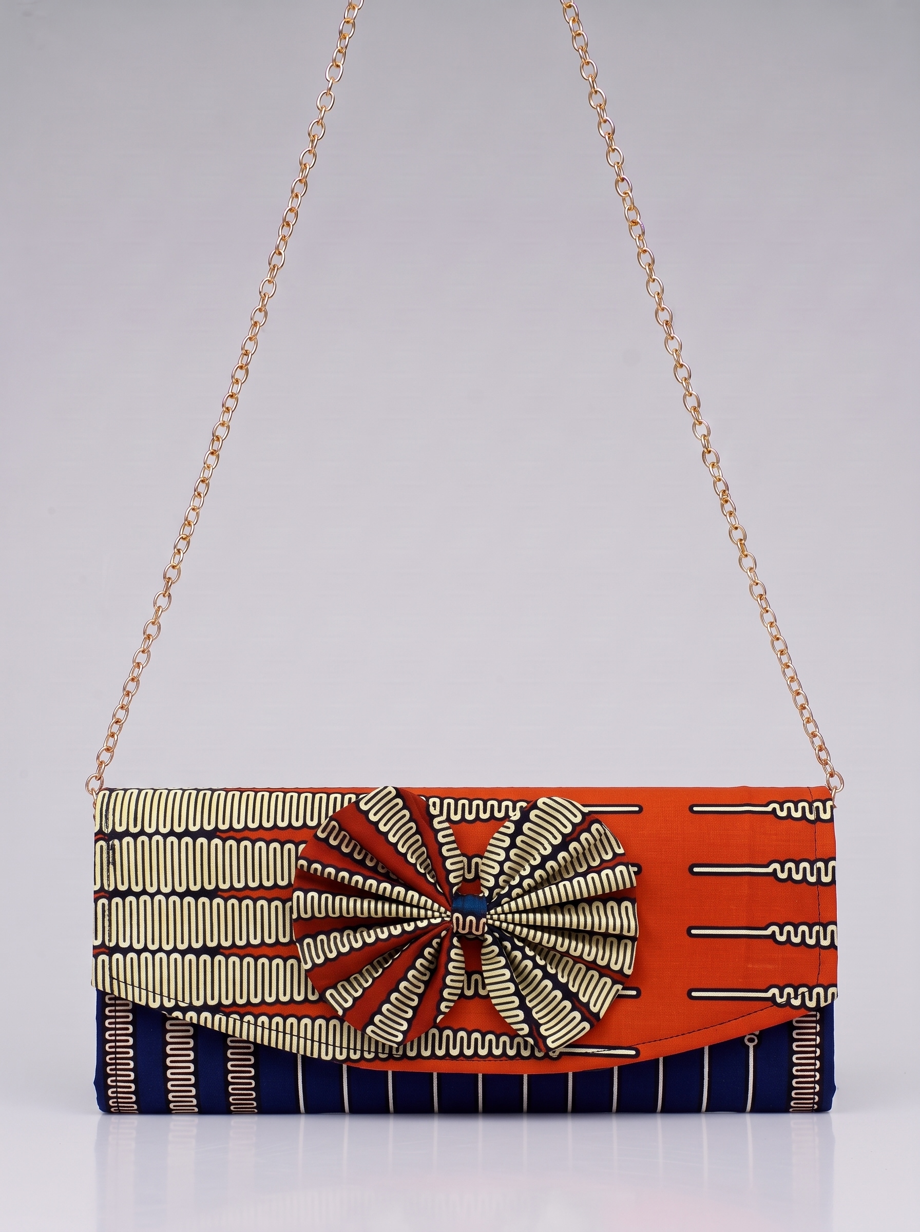 Chain Strap Shoulder Bag – African Print Clutch | Dzifa
