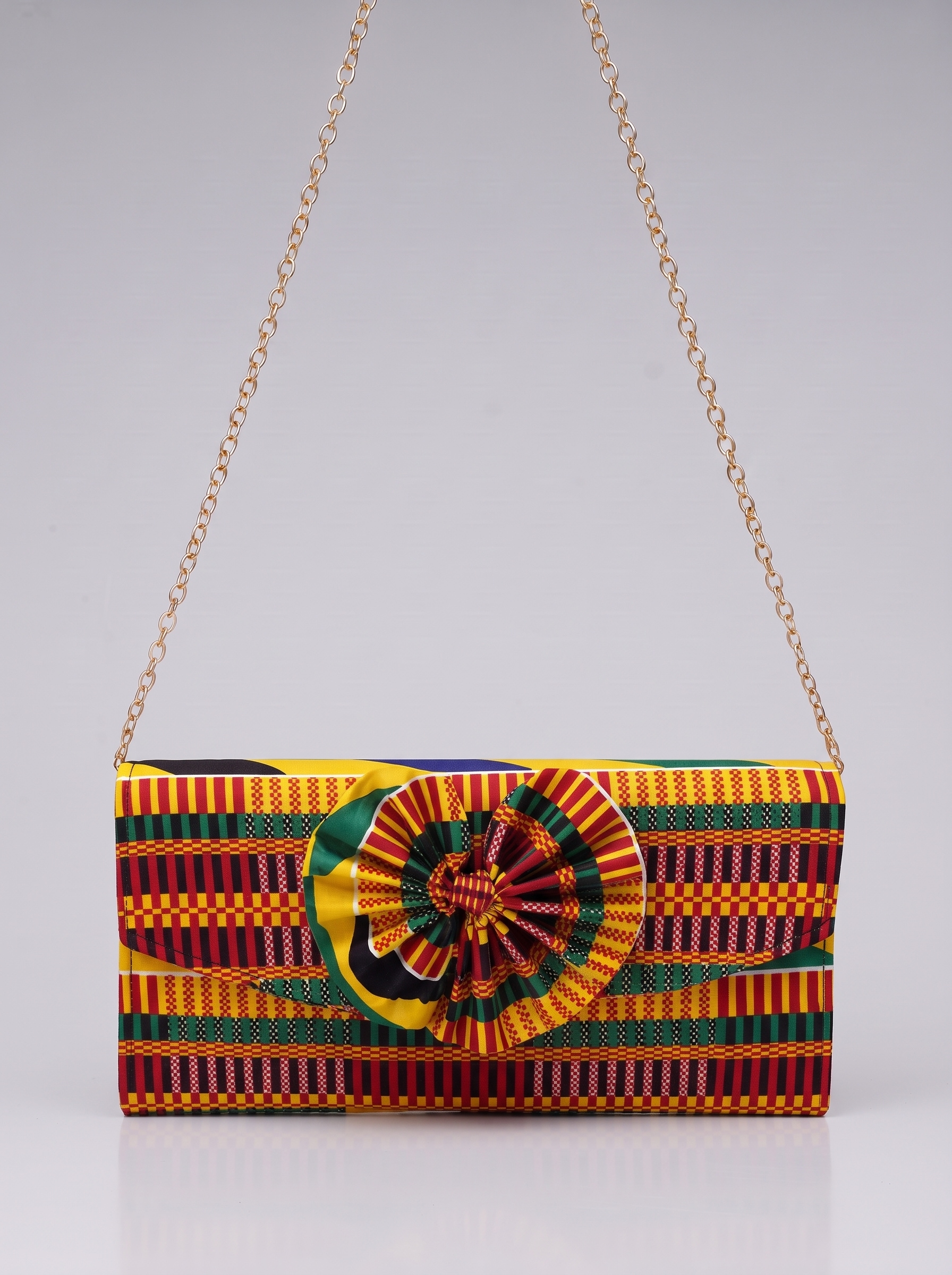 Chain Strap Shoulder Bag – African Print Clutch | Selasi