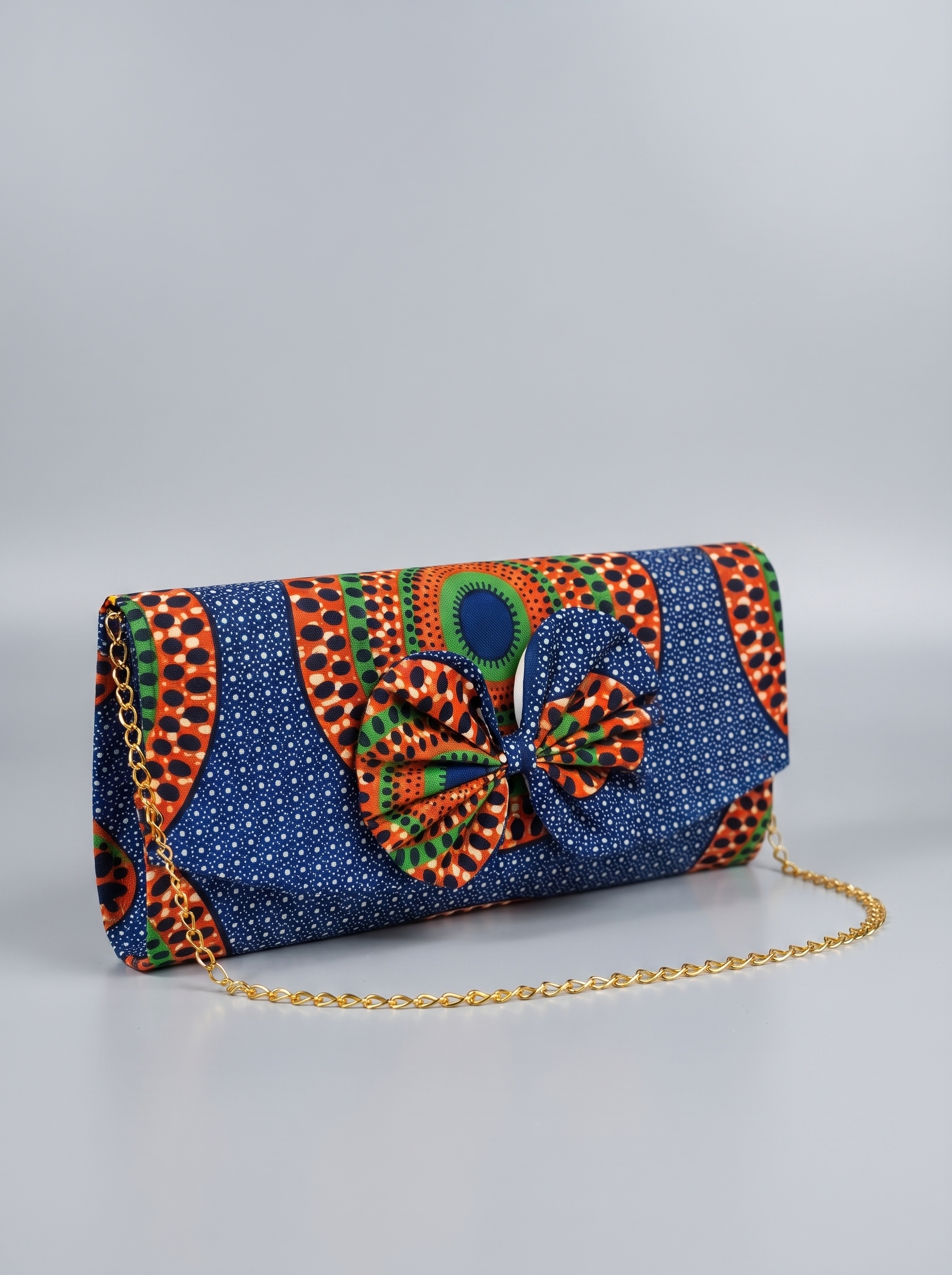 Chain Strap Shoulder Bag – African Print Clutch | Enam