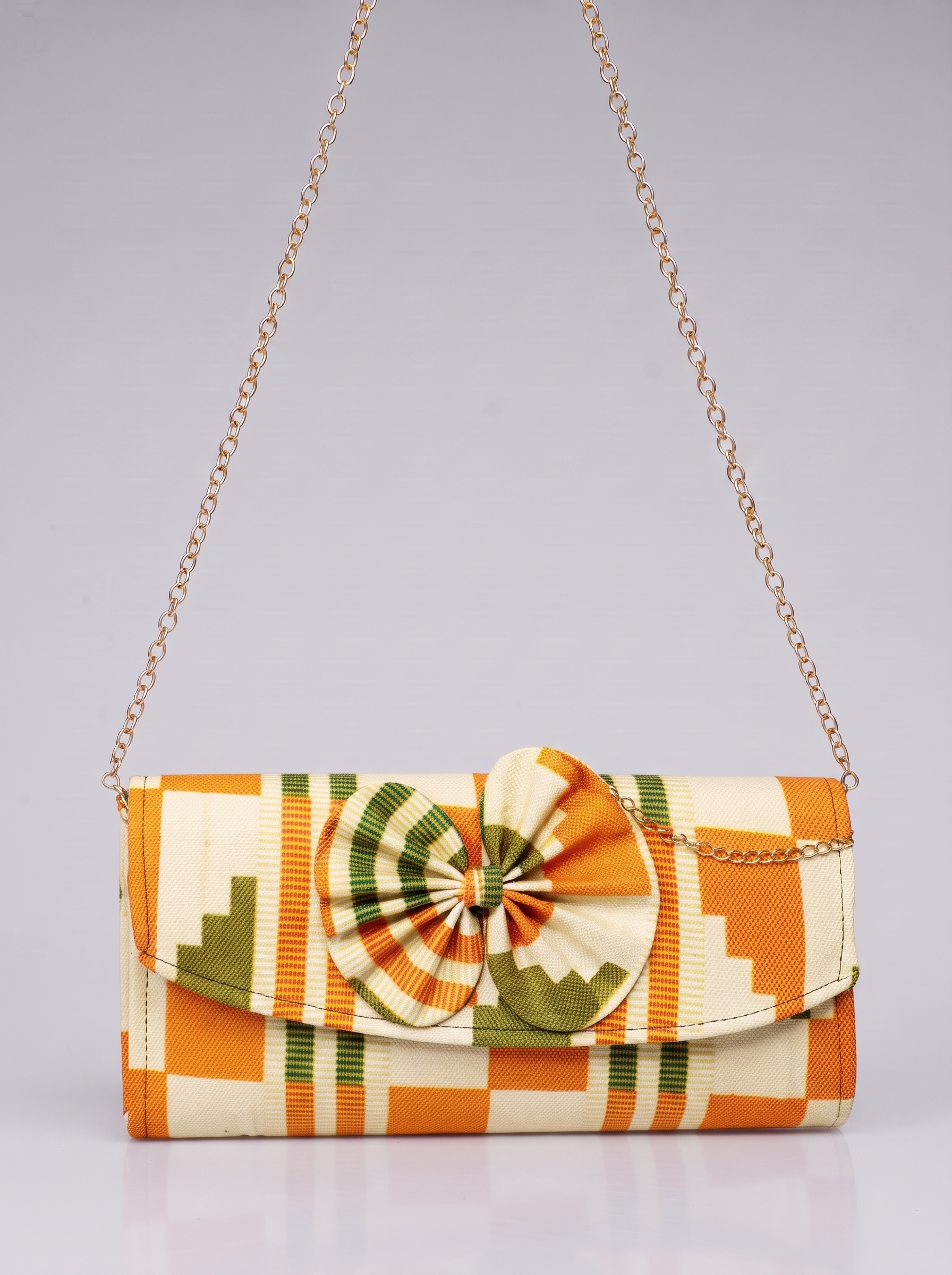 Chain Strap Shoulder Bag – African Print Clutch | Rukaya