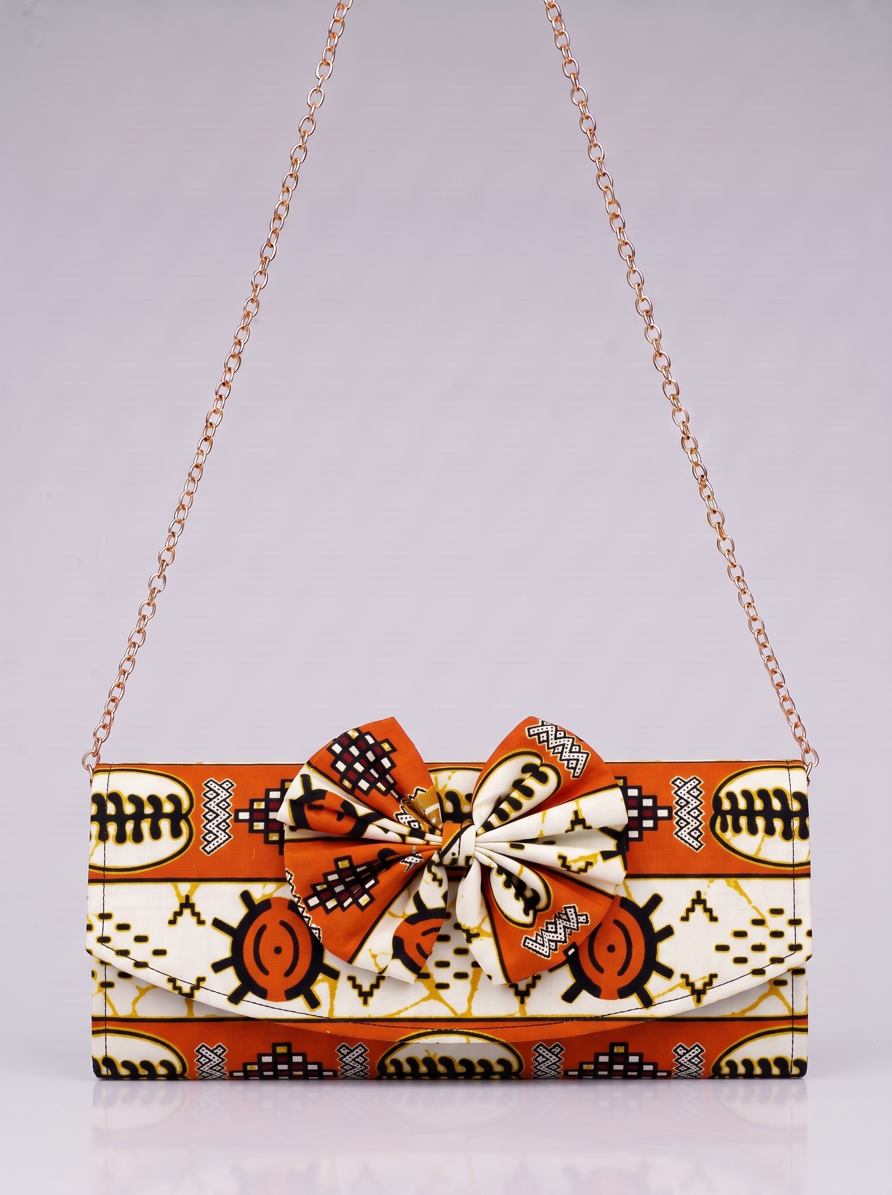 Chain Strap Shoulder Bag – African Print Clutch | Rosemary