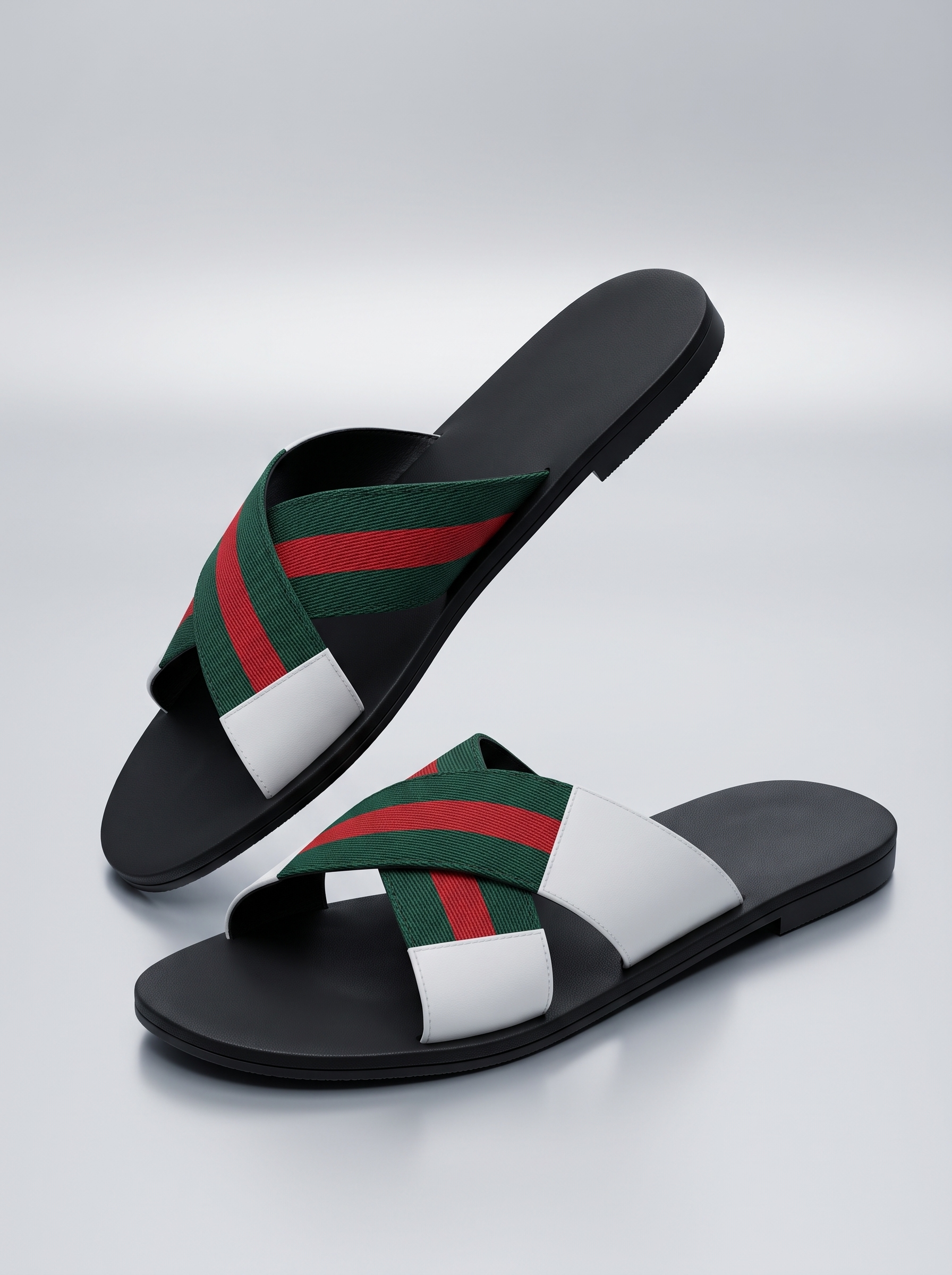 Slide Sandals for Women-Cross Strap