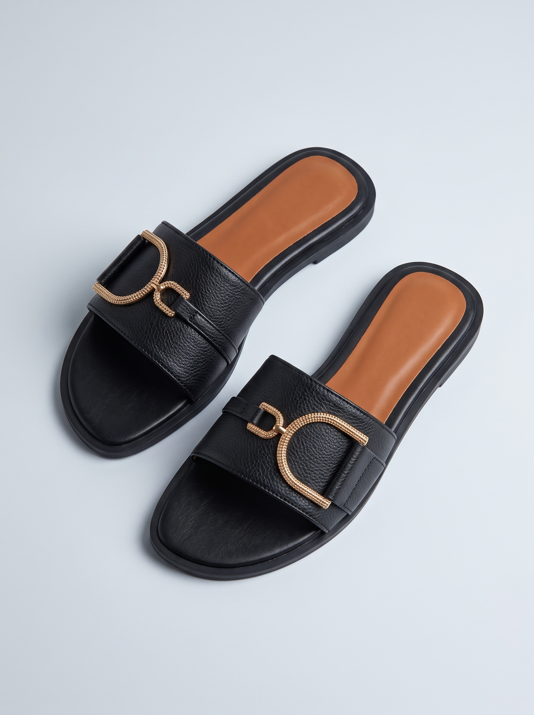 Sandals for Women – Woven Wide Strap Slide | Black