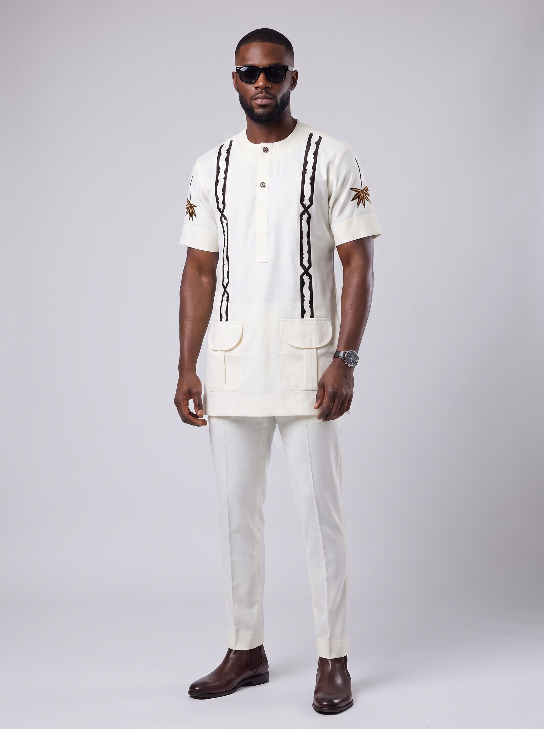 Safari Suit | Men's African Clothing | Bosu Ama Senator-2