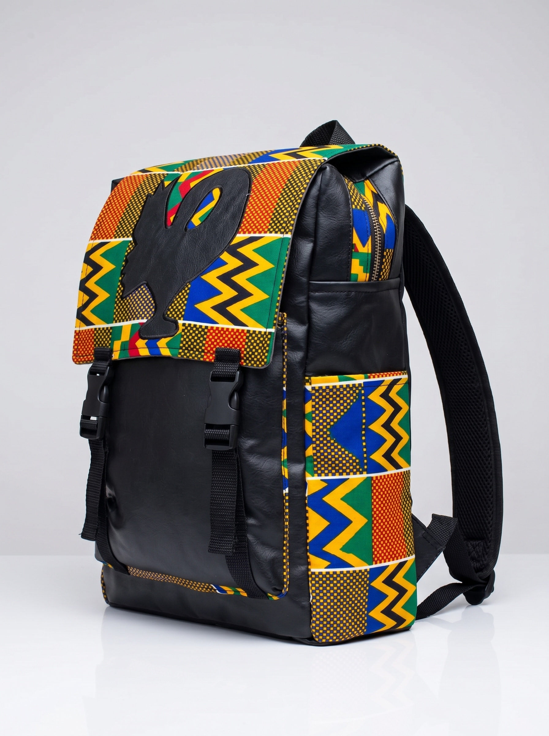 Afrocentric Backpack – Ankara Flap Design | Outdoor Ready