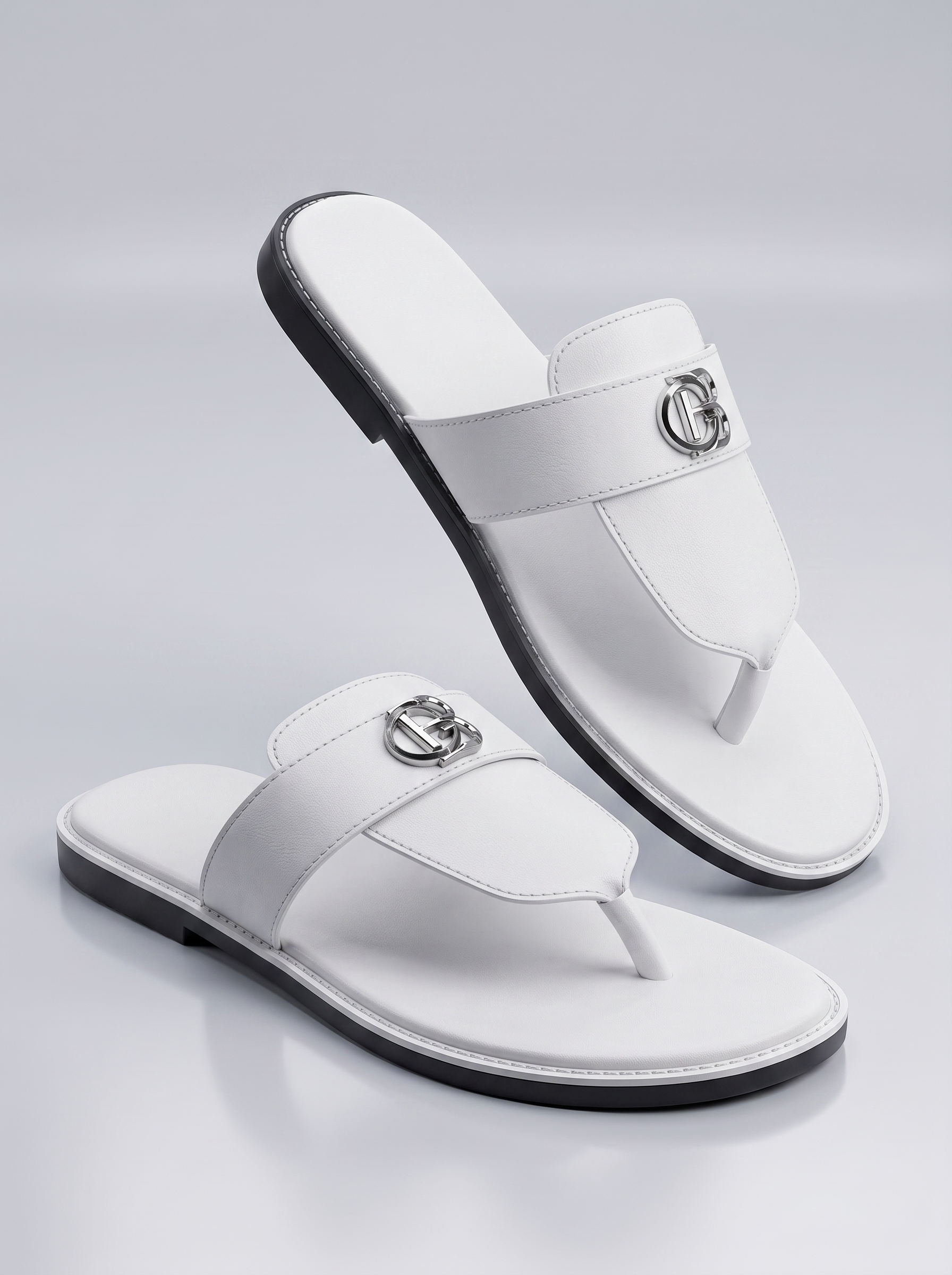 Sandals for Men – Thong Flat Sandal | White