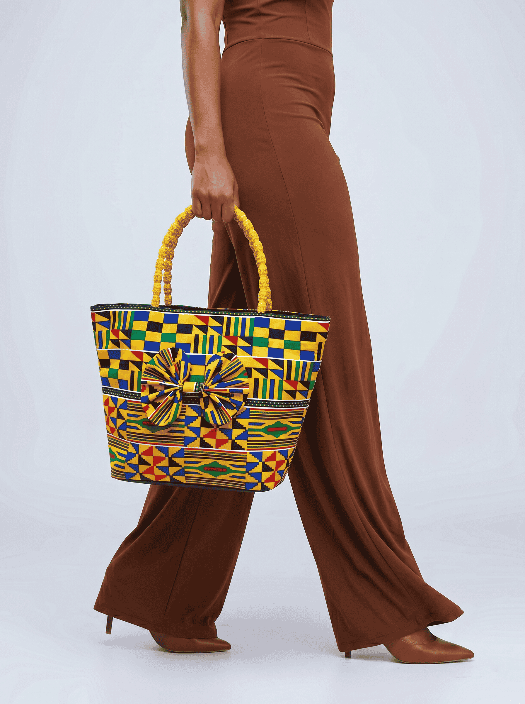 Shoulder Bag – Kente Tote Bag | Fawohodie alternate view