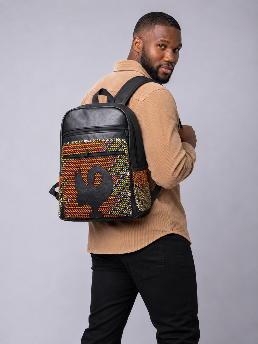 Leather Backpack – Work Bag | Adinkrahene alternate view
