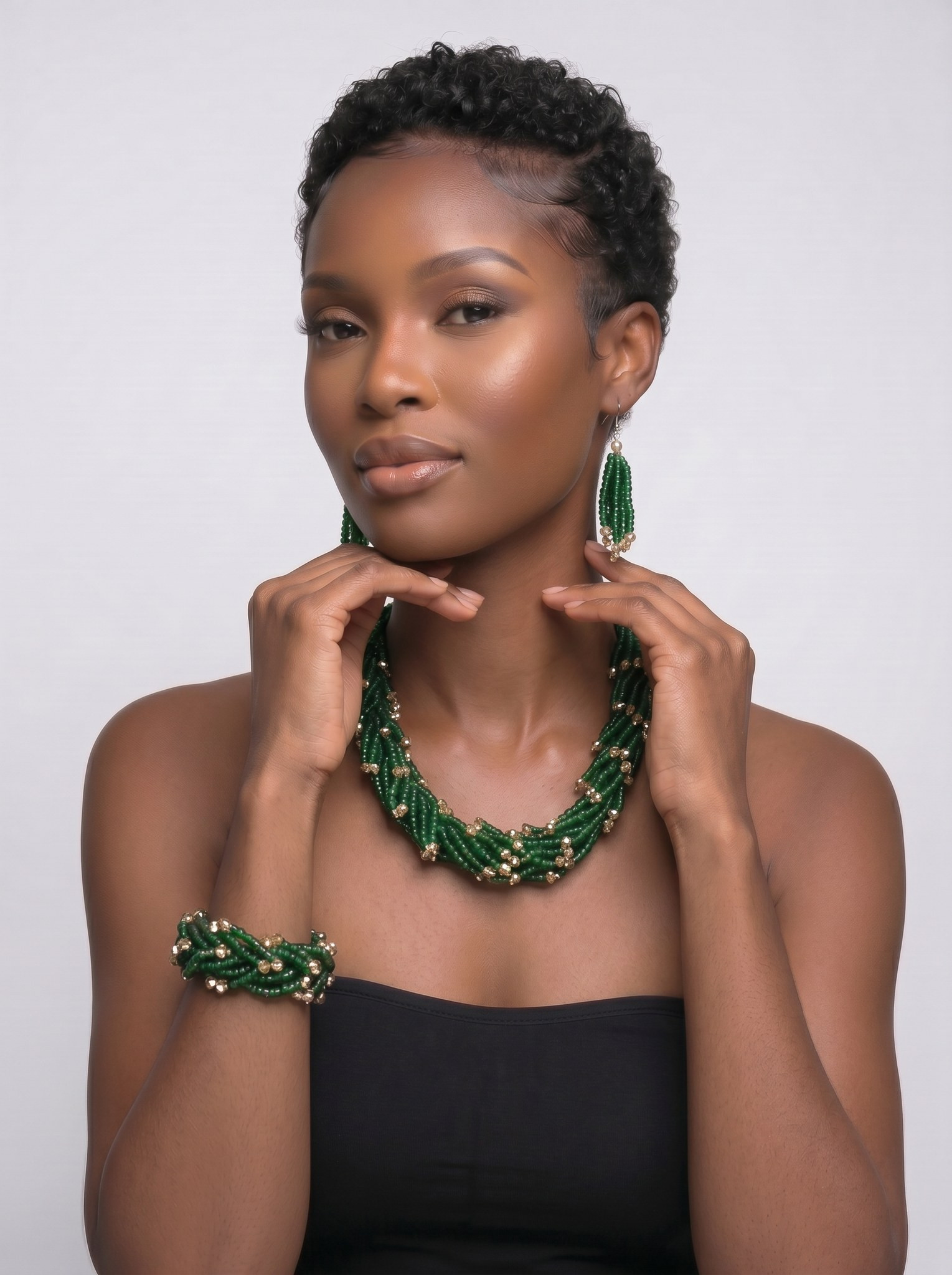 African Jewelry | Vintage Necklace Set | Adjeikor alternate view