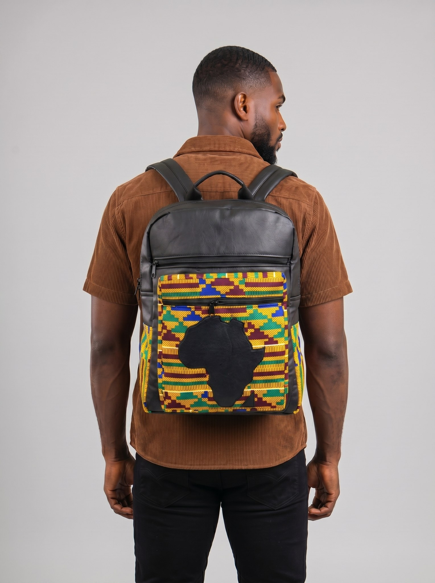 Leather Backpack – School Bag | Denkyem alternate view