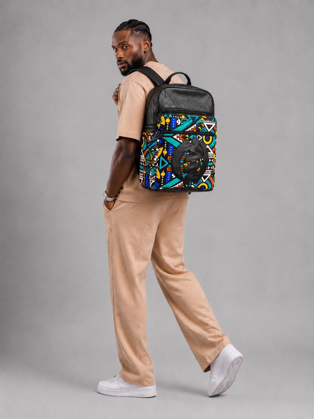 Leather Backpack – Work Bag | Funtunfunefu Denkyemfunefu alternate view