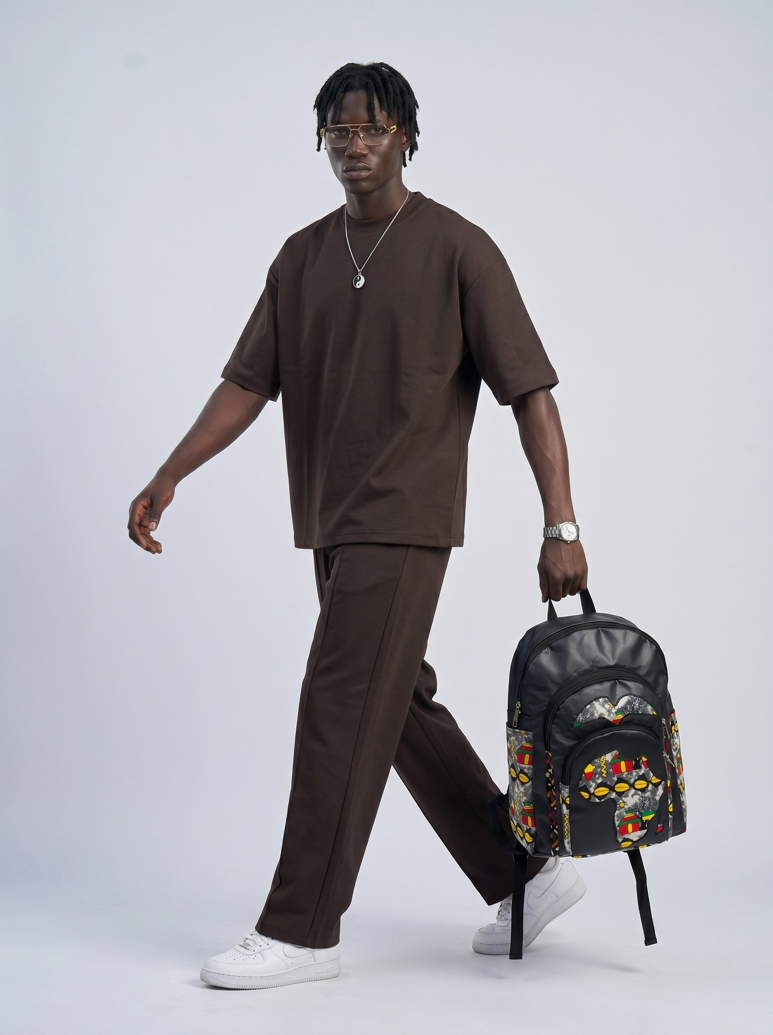 Tribal Print Backpack – Ankara Design | Kumasai kofa alternate view