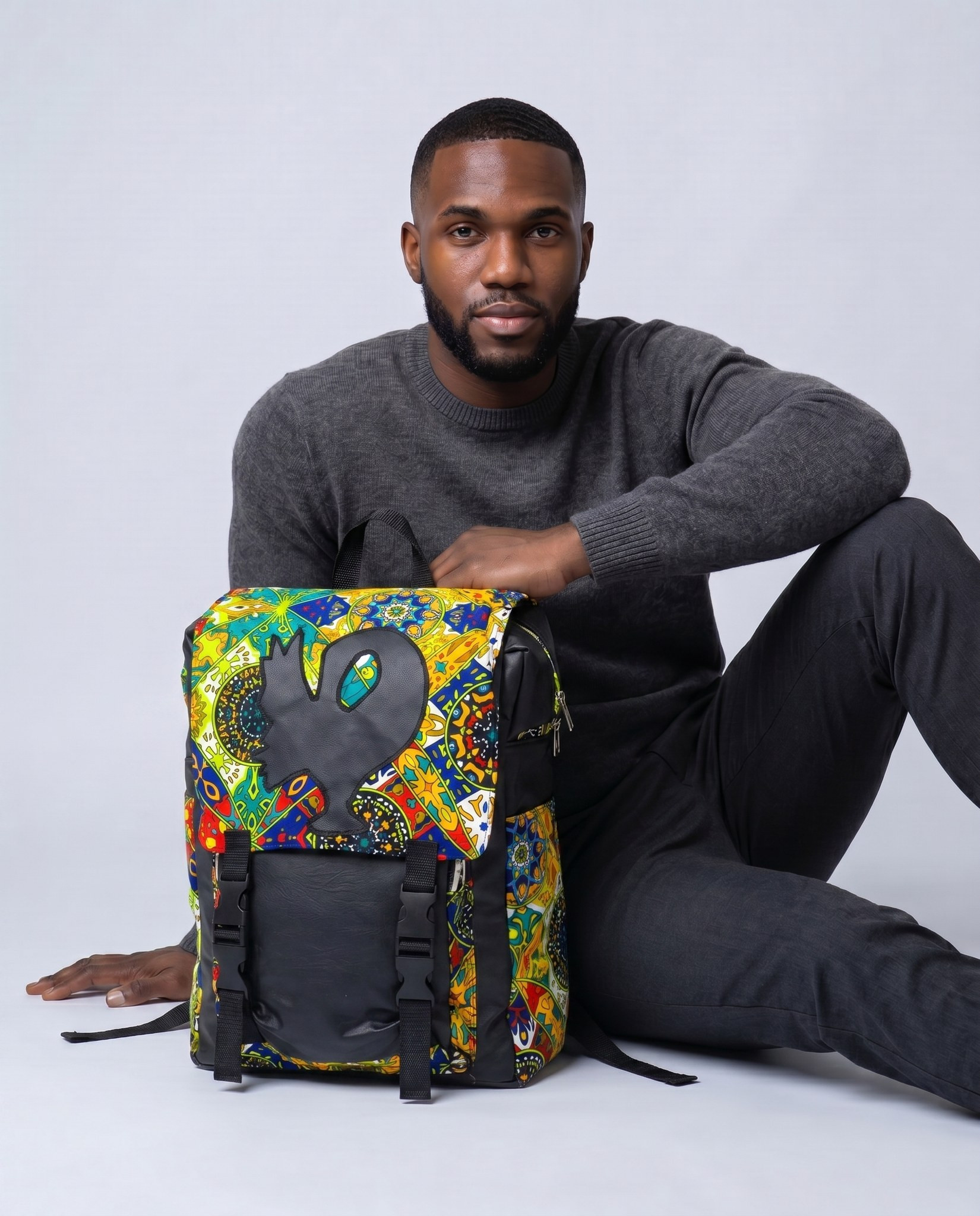 Afrocentric Backpack – Ankara Design | Babajide alternate view
