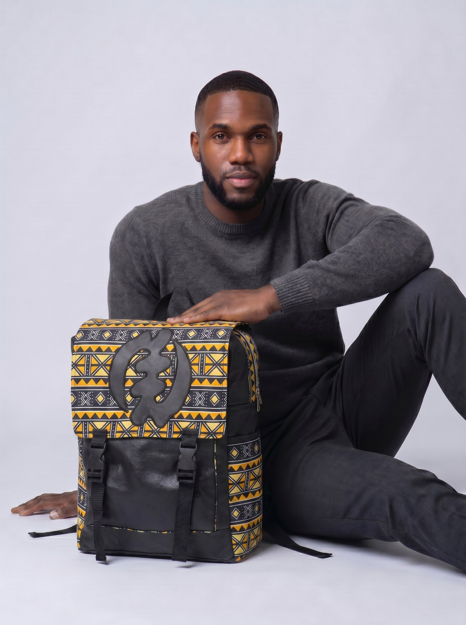 Afrocentric Backpack – Ankara Design | Vacation Ready alternate view