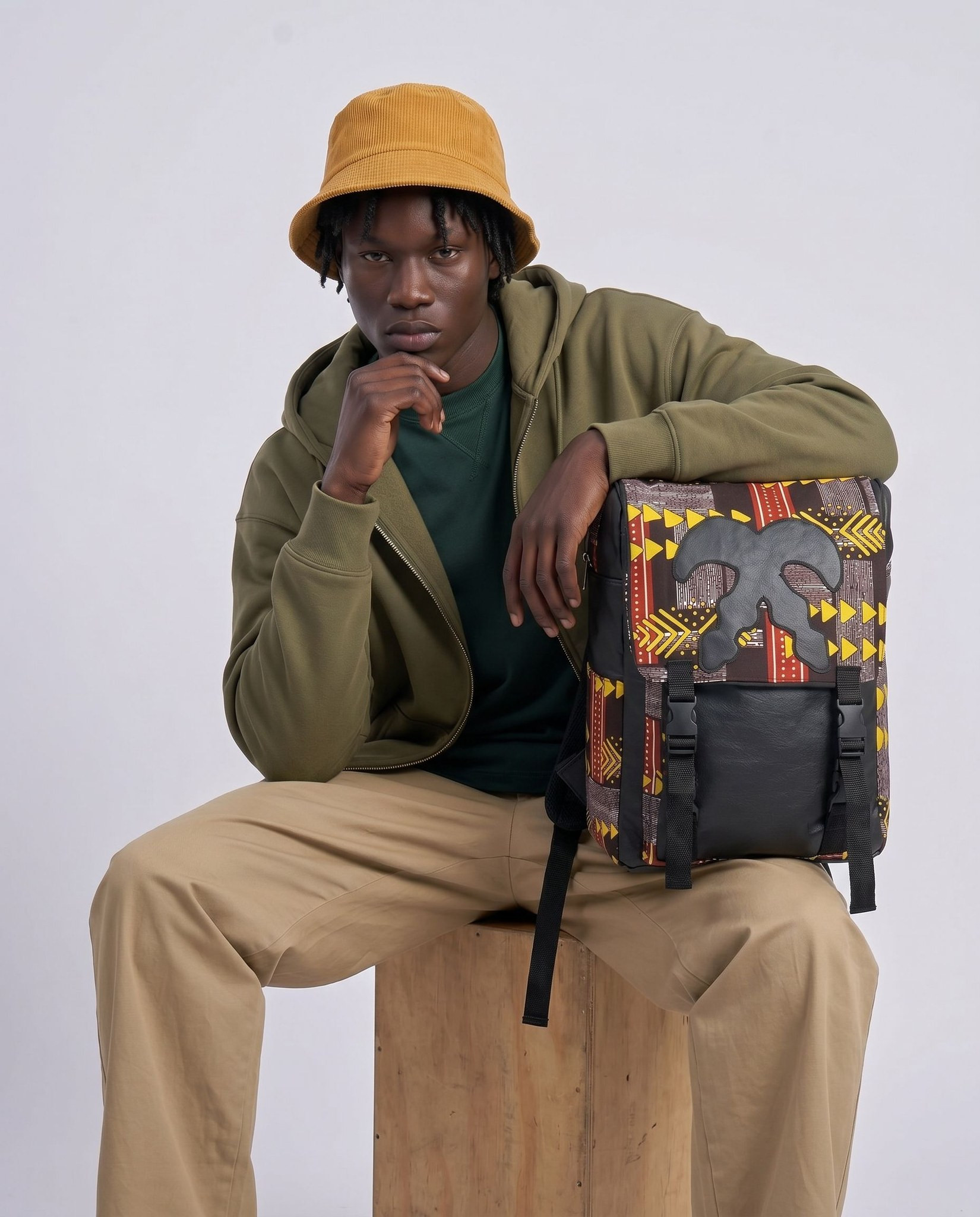 Afrocentric Backpack – Ankara Design | Budget Friendly alternate view