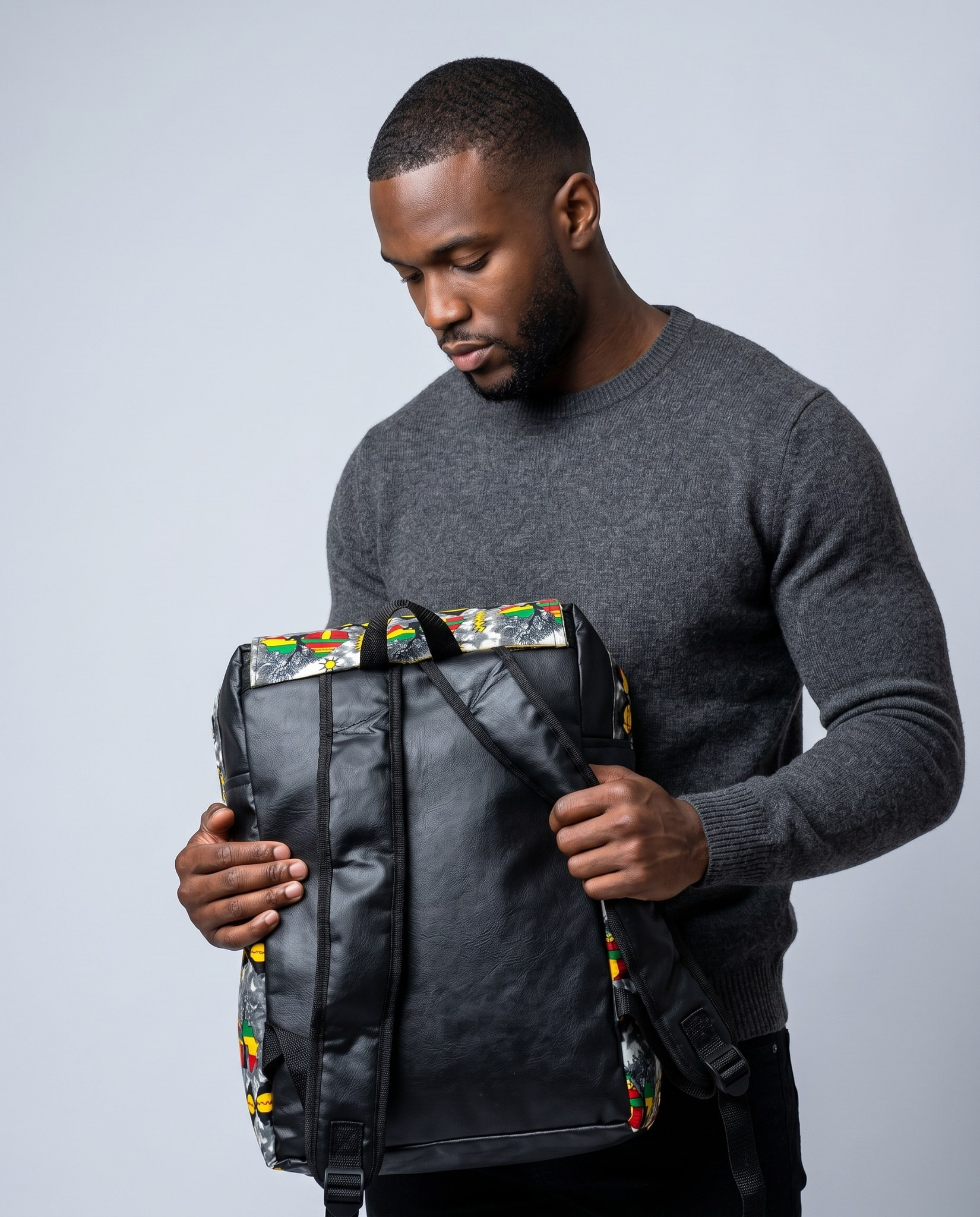 Afrocentric Backpack – Ankara Design | Damilare alternate view