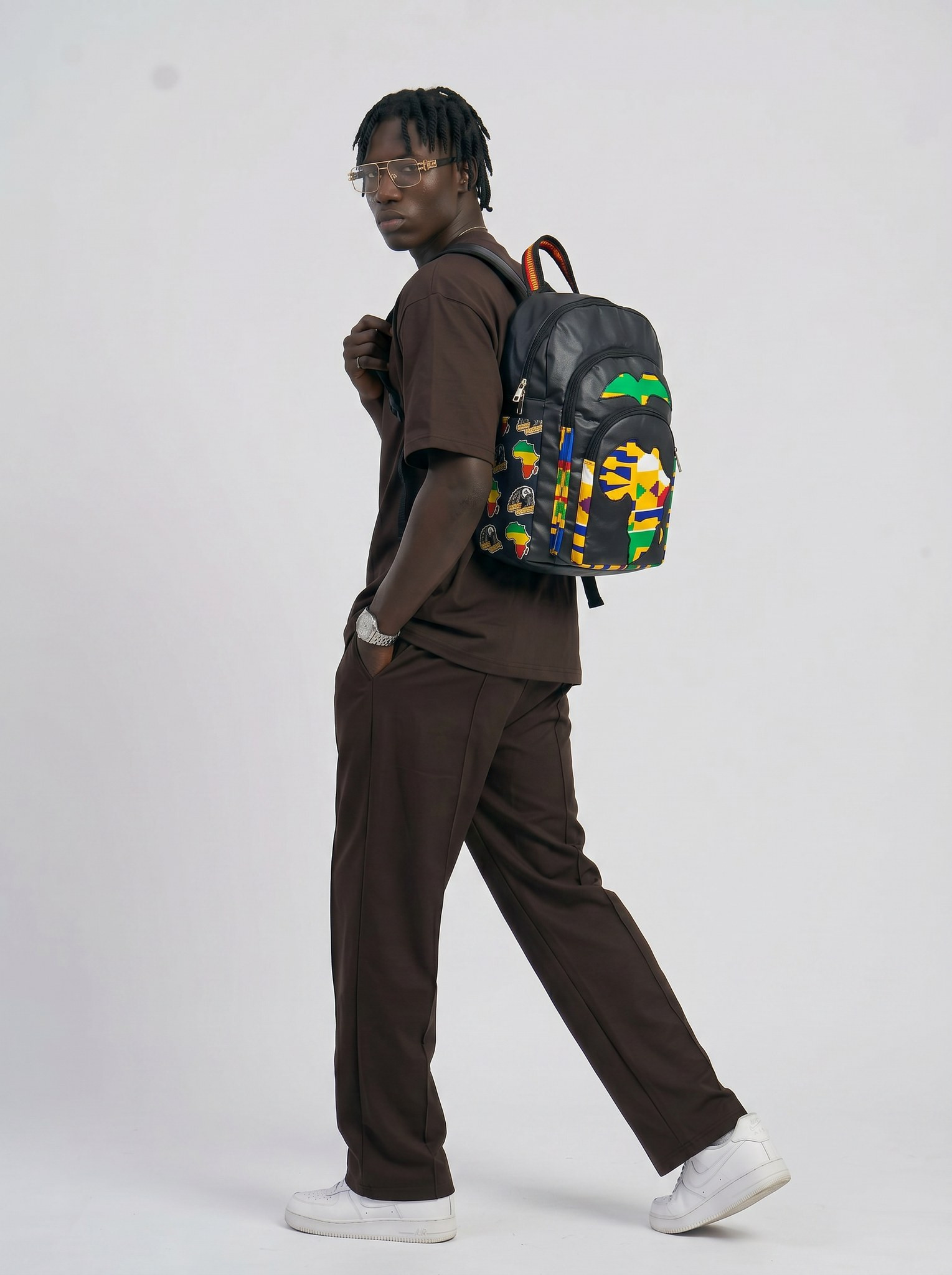 Tribal Print Backpack – Ankara Design | Toku Kra Ne Krobo alternate view