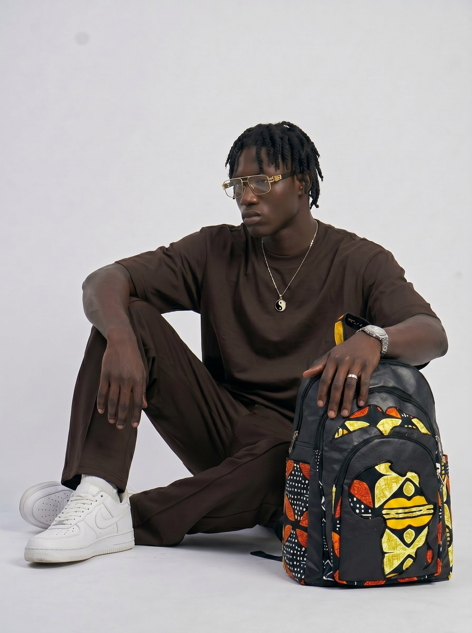 Tribal Print Backpack – Ankara Design | Sika Futuro alternate view