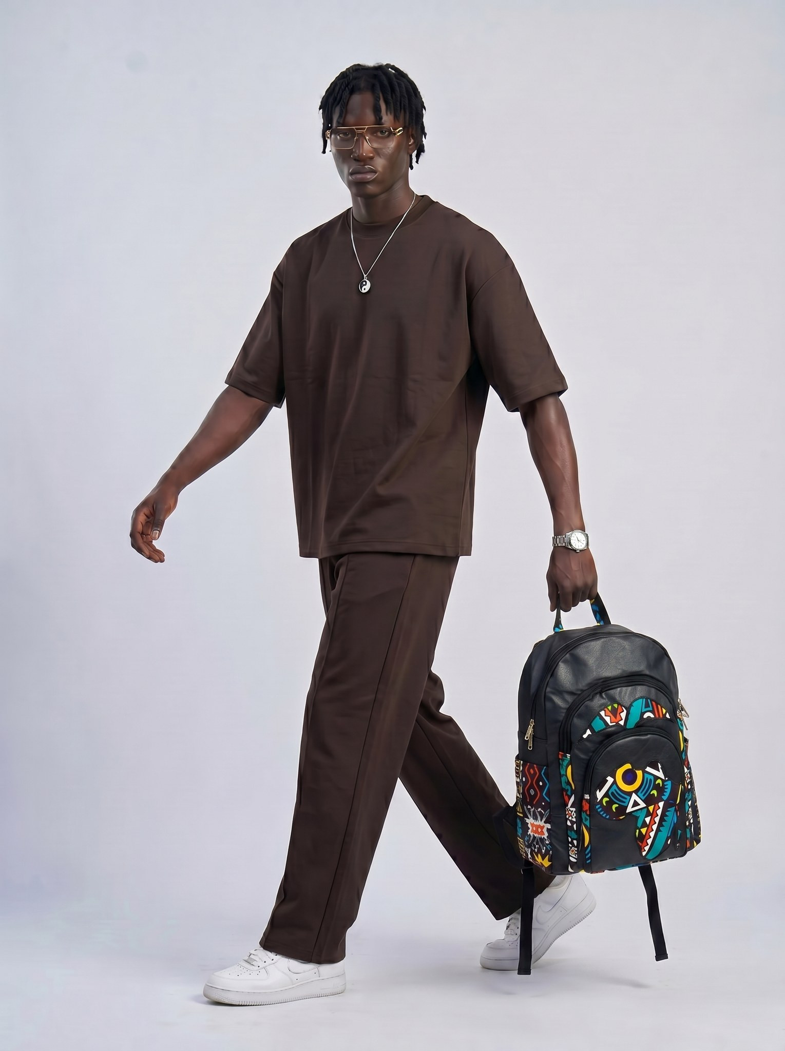 Tribal Print Backpack – Ankara Design | Sika Fre Mogya alternate view