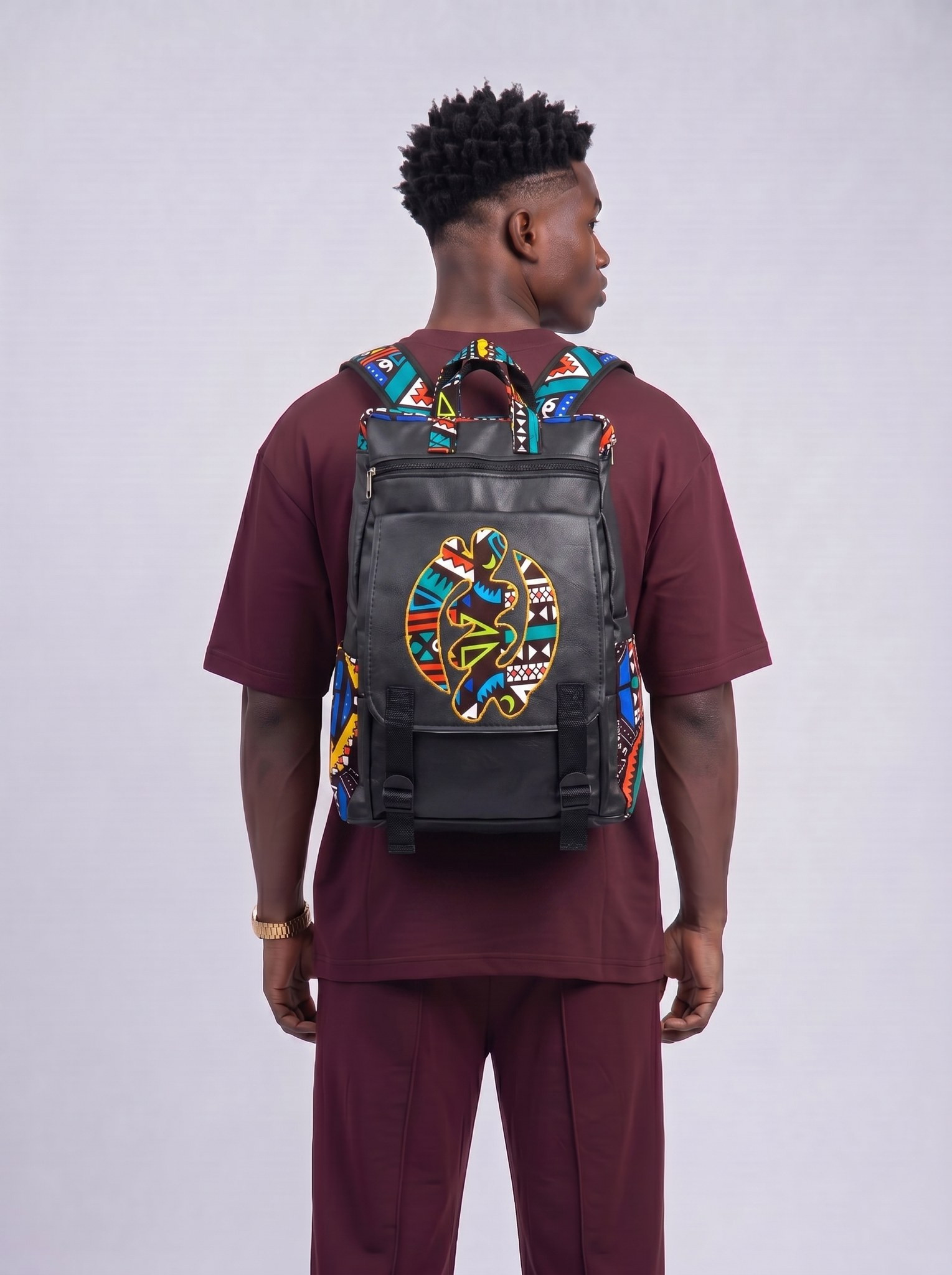 African Backpack – Nkyinkyim alternate view