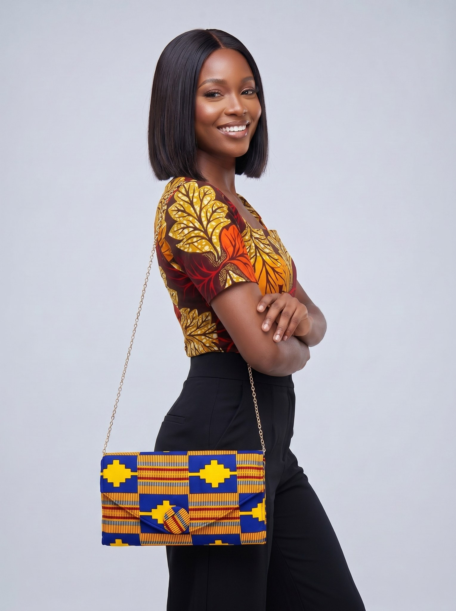 Crossbody Clutch Bag – Ankara Clutch | Owusuaa alternate view