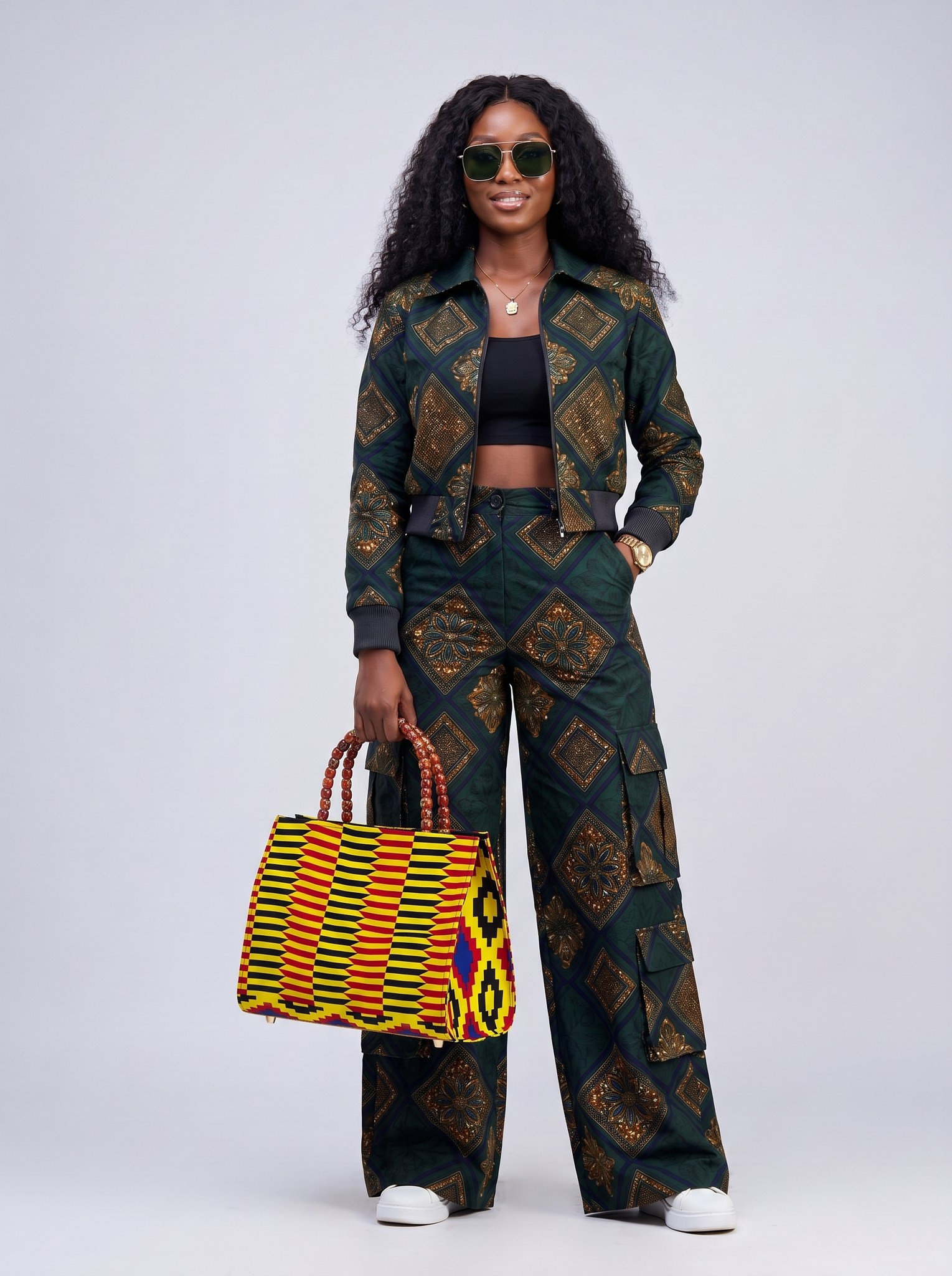 Ankara Tote Bag – Hand Made Bag | Don Don alternate view