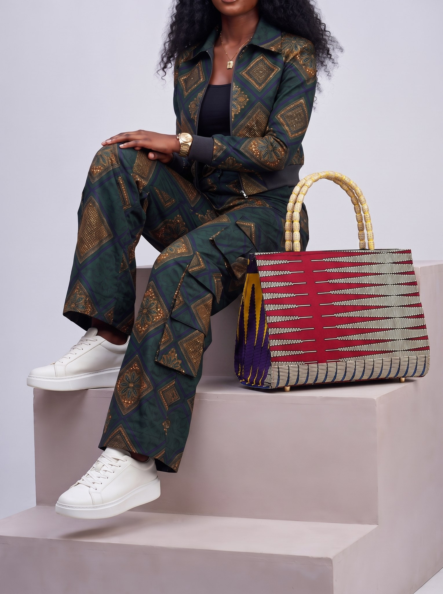 Ankara Tote Bag – Hand Made Bag | Folake alternate view
