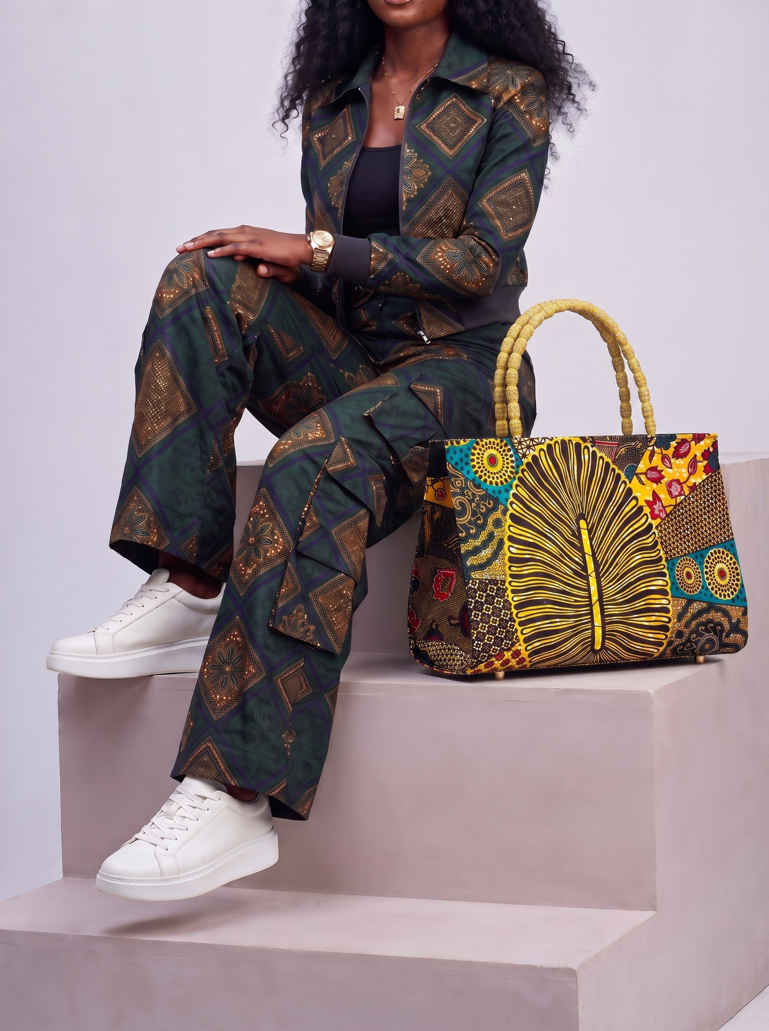 Ankara Tote Bag – Hand Made Bag | Weekend Bag alternate view