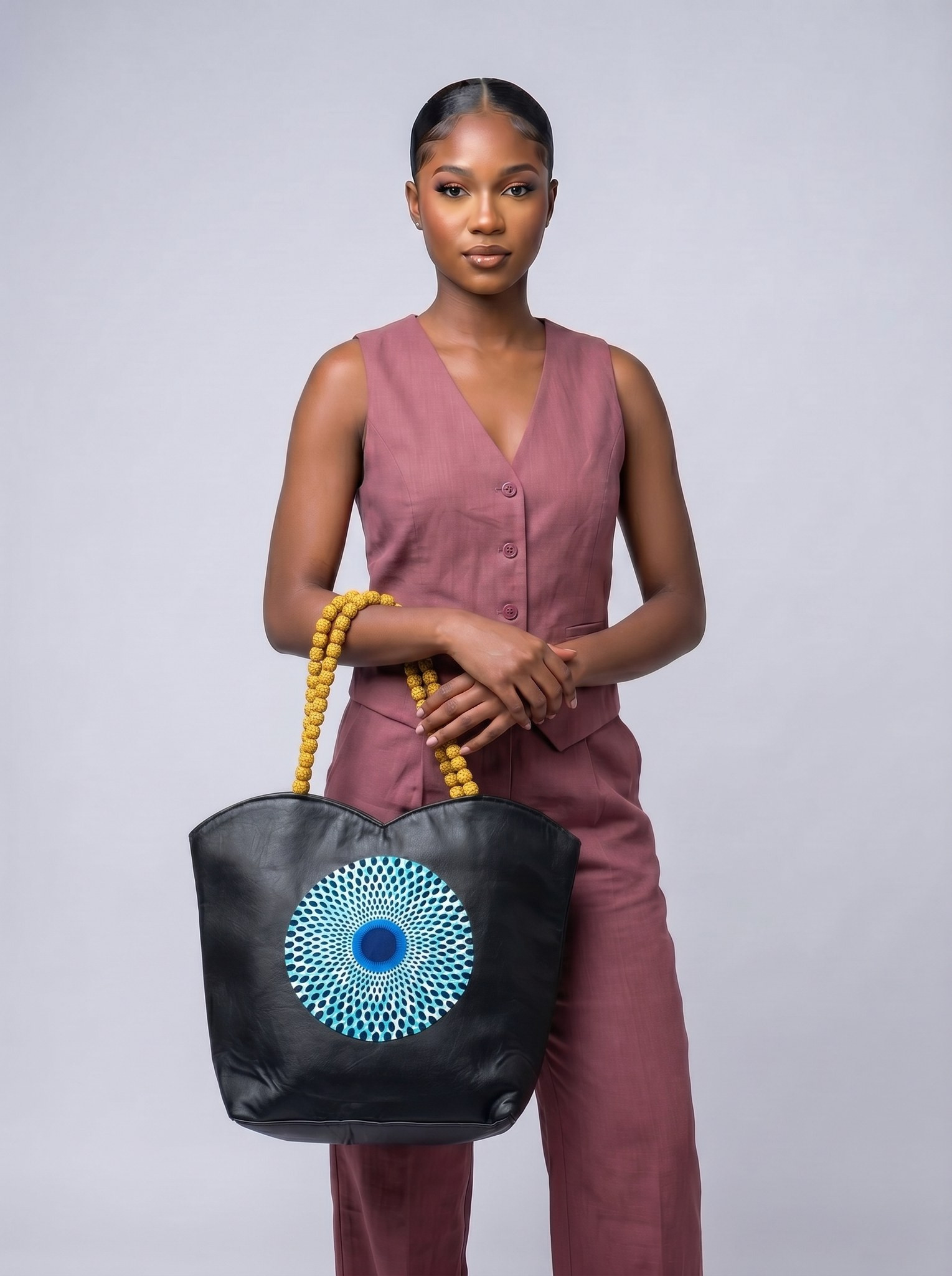 Shoulder Bag – African Print Leather Bag | Ama alternate view