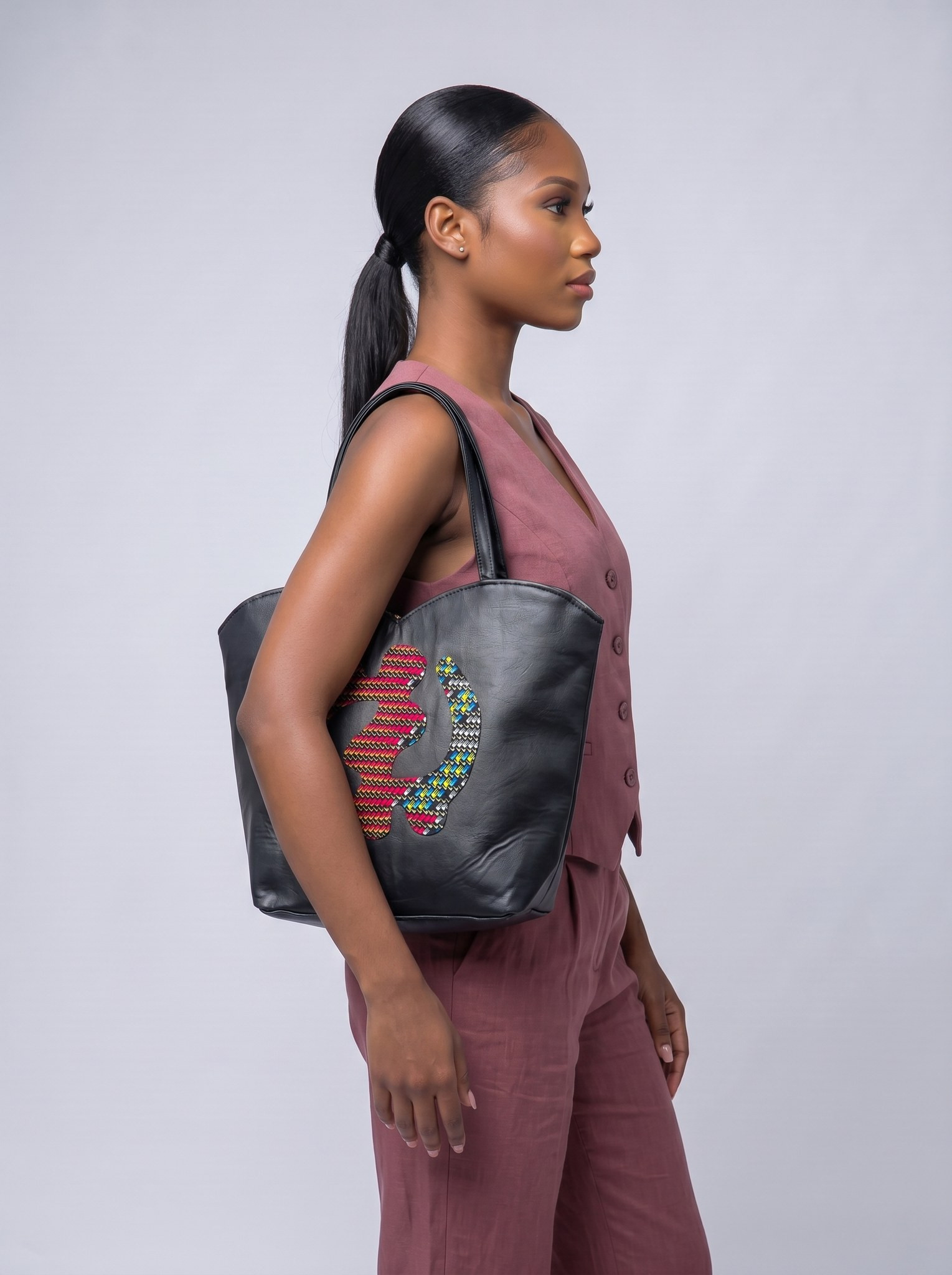 Shoulder Bag – African Print Leather Bag | Abena alternate view