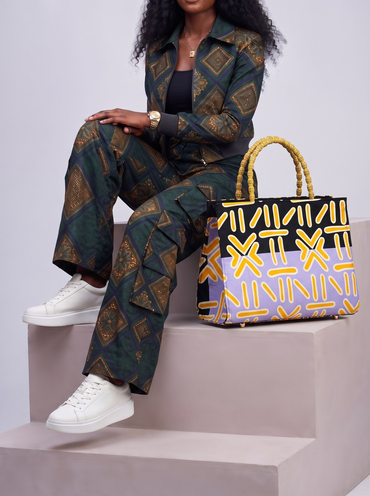 Ankara Tote Bag – Hand Made Bag | African Bag alternate view
